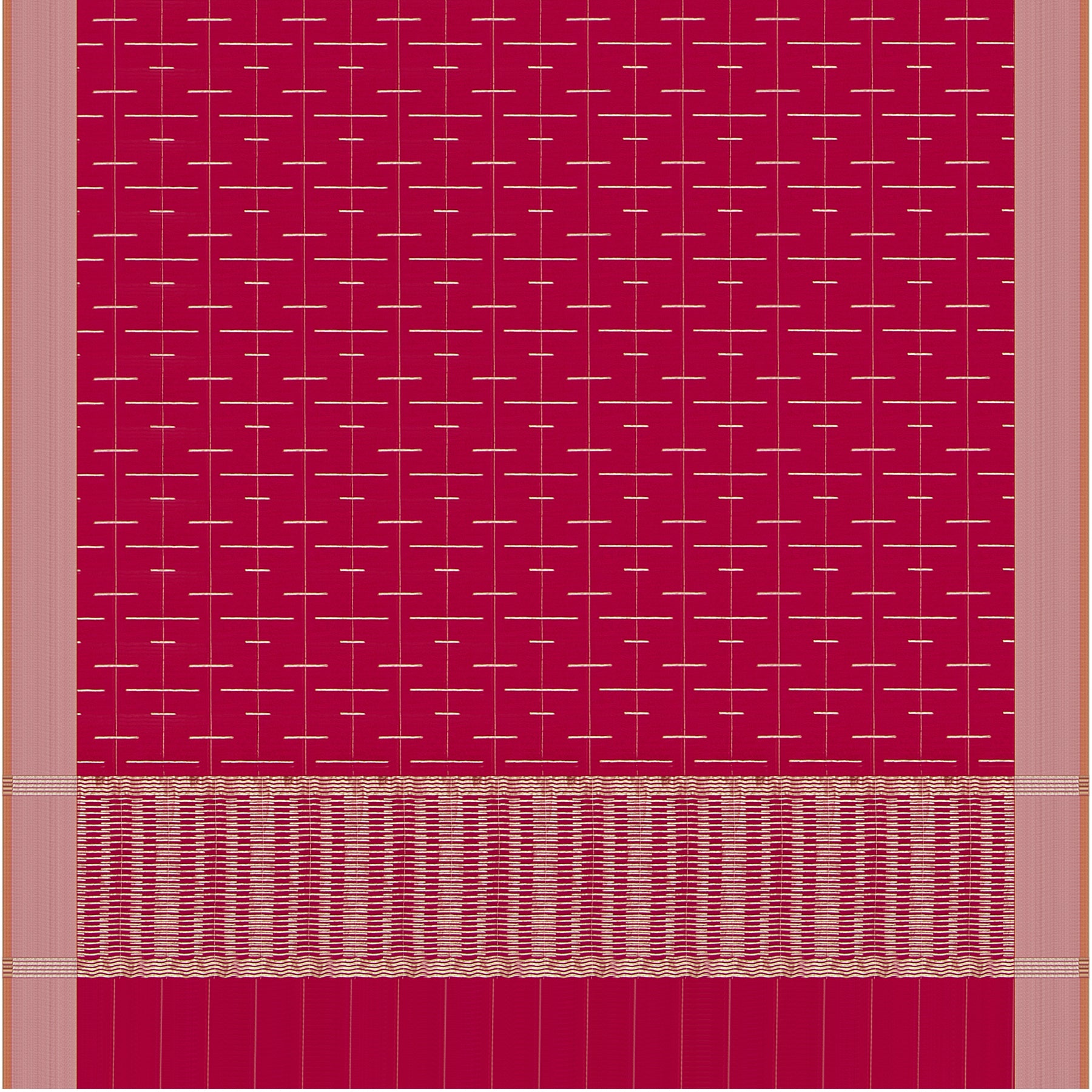 Pradeep Pillai Chanderi Silk/Cotton Sari 23-008-HS005-00257 - Full View