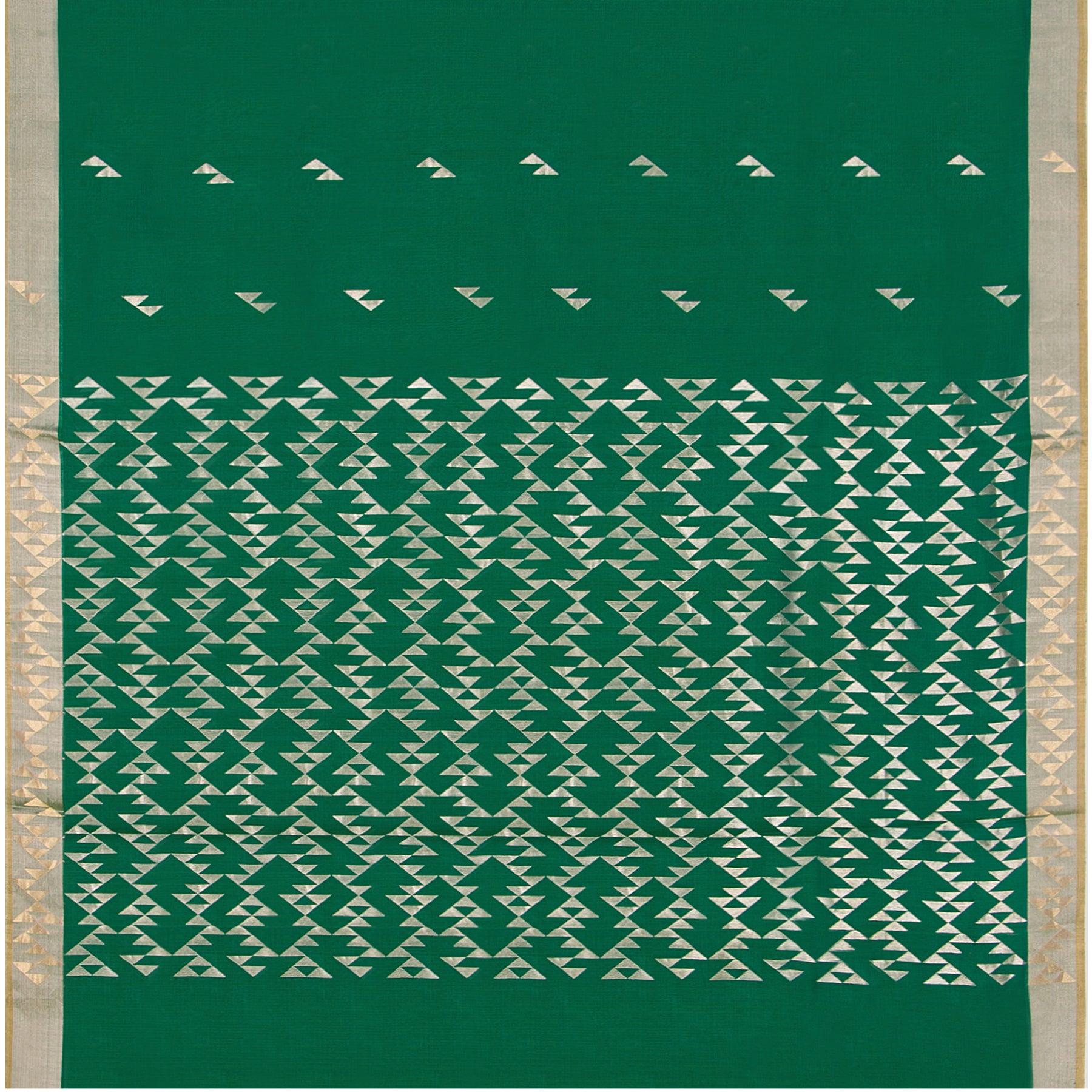 Pradeep Pillai Chanderi Silk/Cotton Sari 23-008-HS005-00269 - Full View