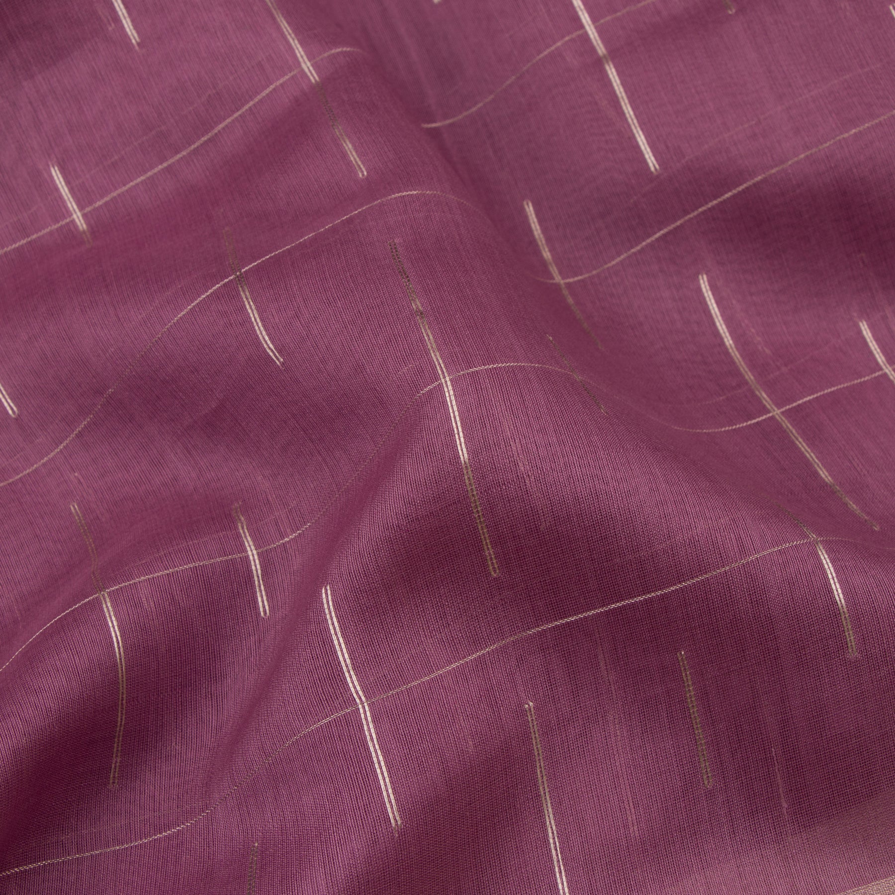 Pradeep Pillai Chanderi Silk/Cotton Sari 23-008-HS005-00280 - Fabric View