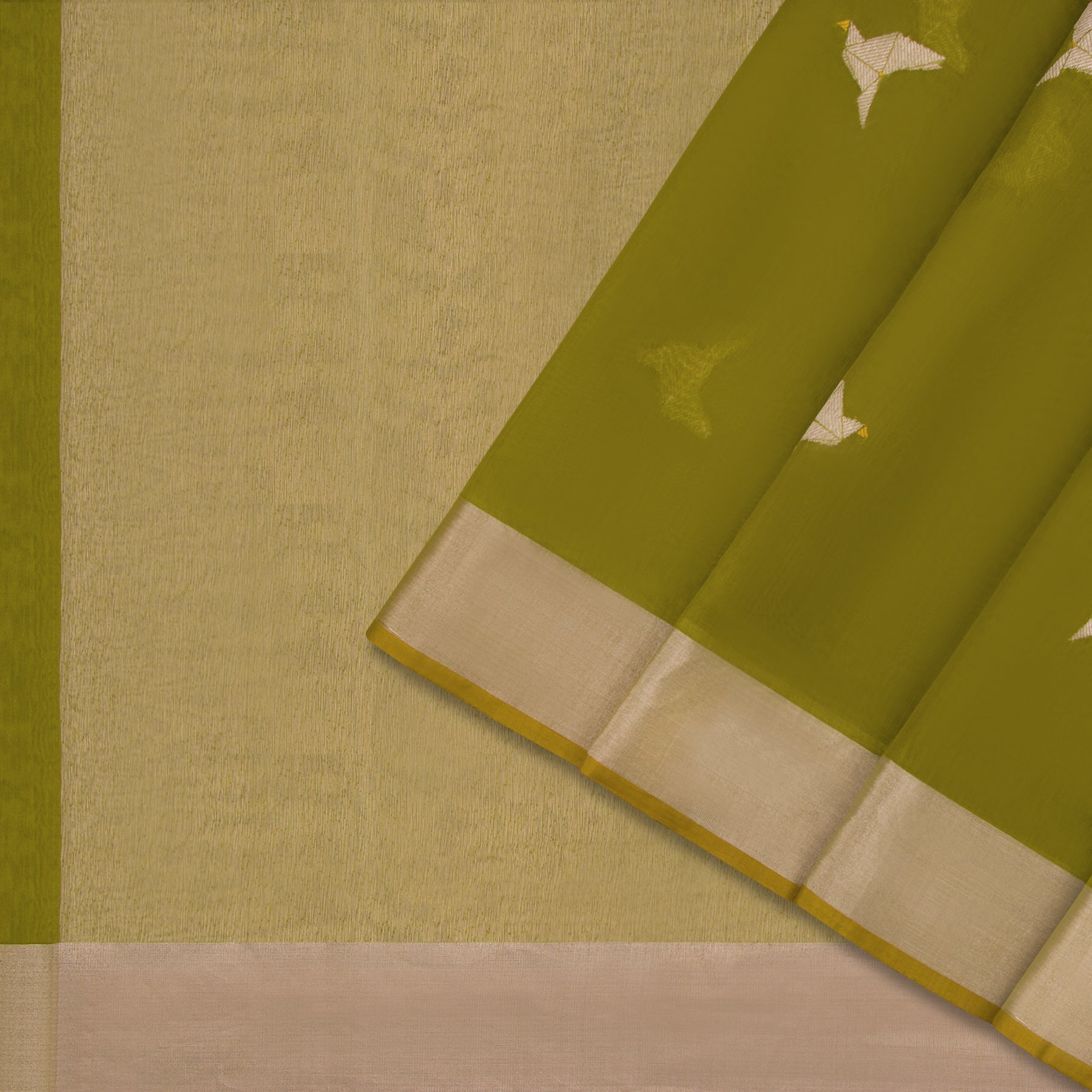 Pradeep Pillai Chanderi Silk/Cotton Sari 23-008-HS005-00343 - Cover View