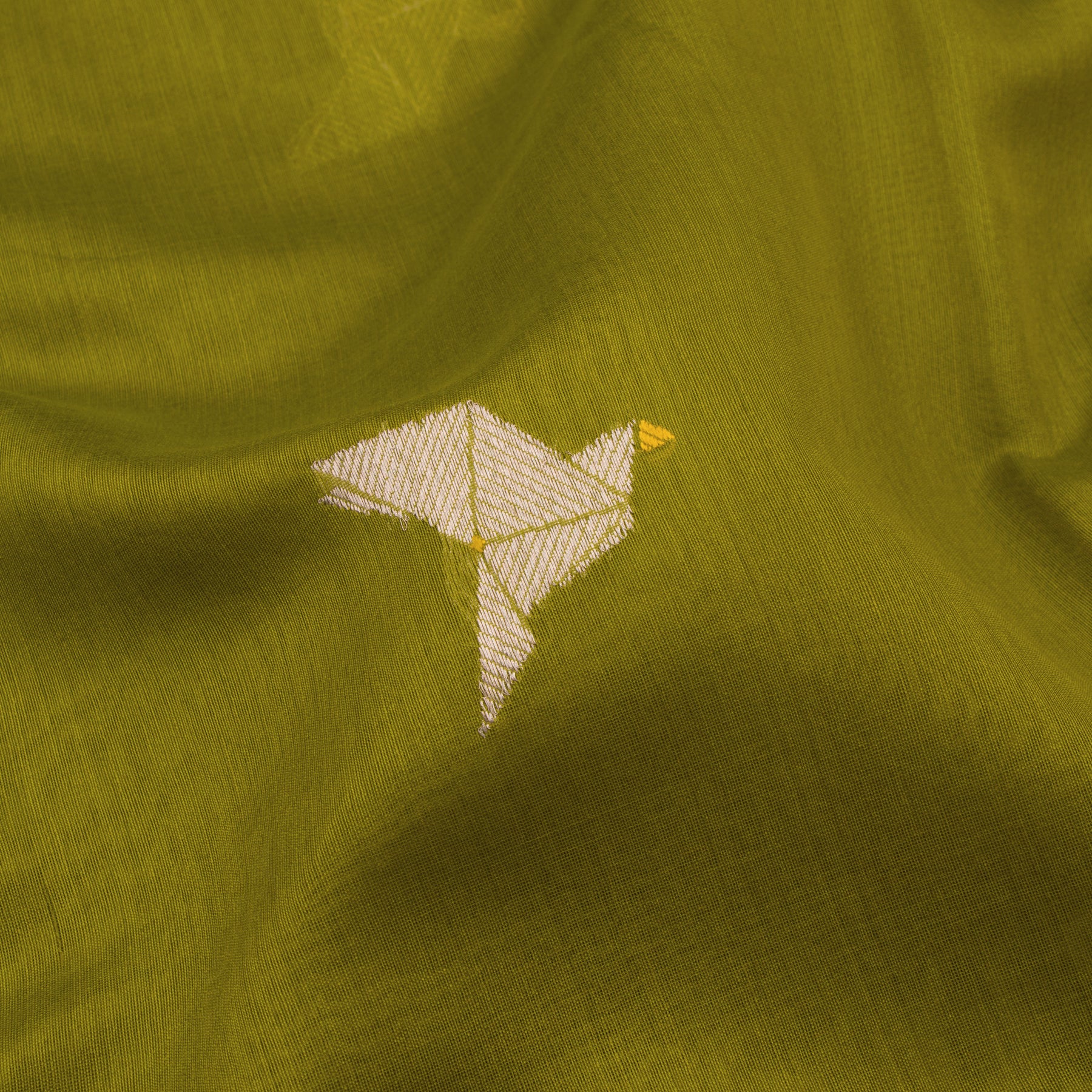 Pradeep Pillai Chanderi Silk/Cotton Sari 23-008-HS005-00343 - Fabric View