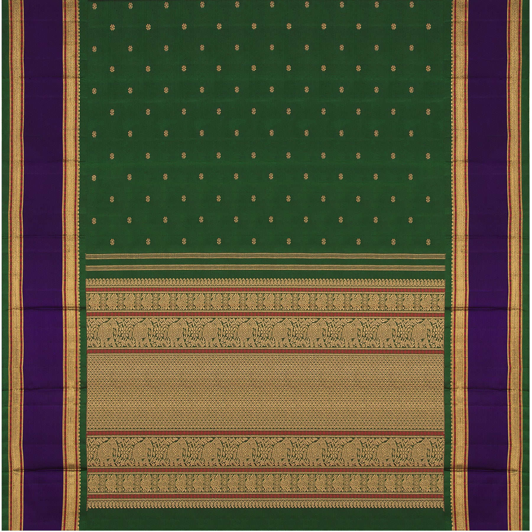 Kanakavalli Kanjivaram Silk Sari 23-040-HS001-00900 - Full View