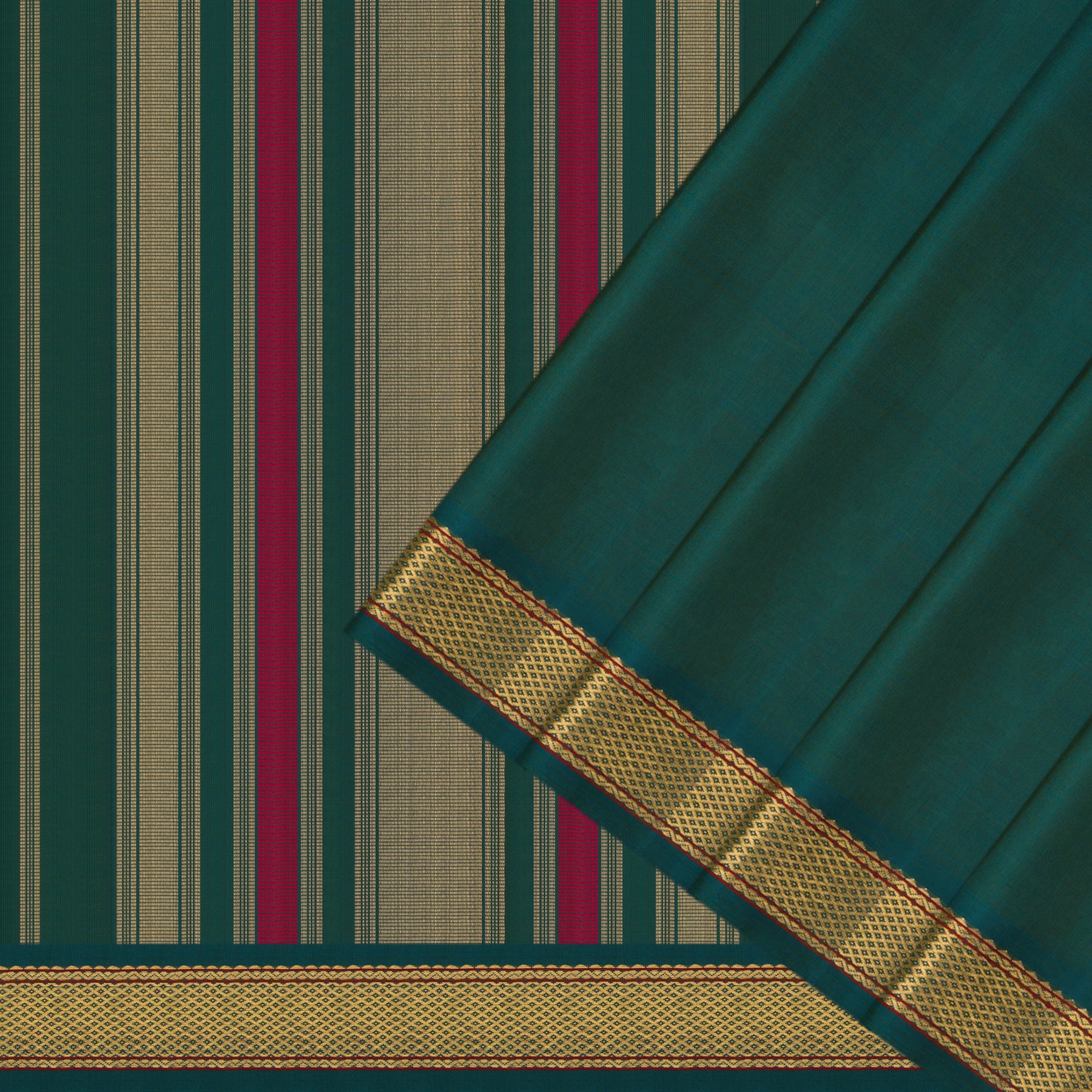 Kanakavalli Kanjivaram Silk Sari 23-040-HS001-04582 - Cover View