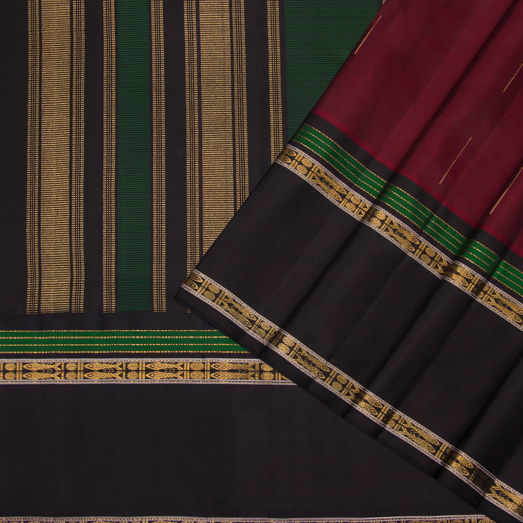 Kanakavalli Kanjivaram Silk Sari 23-040-HS001-06256 - Cover View