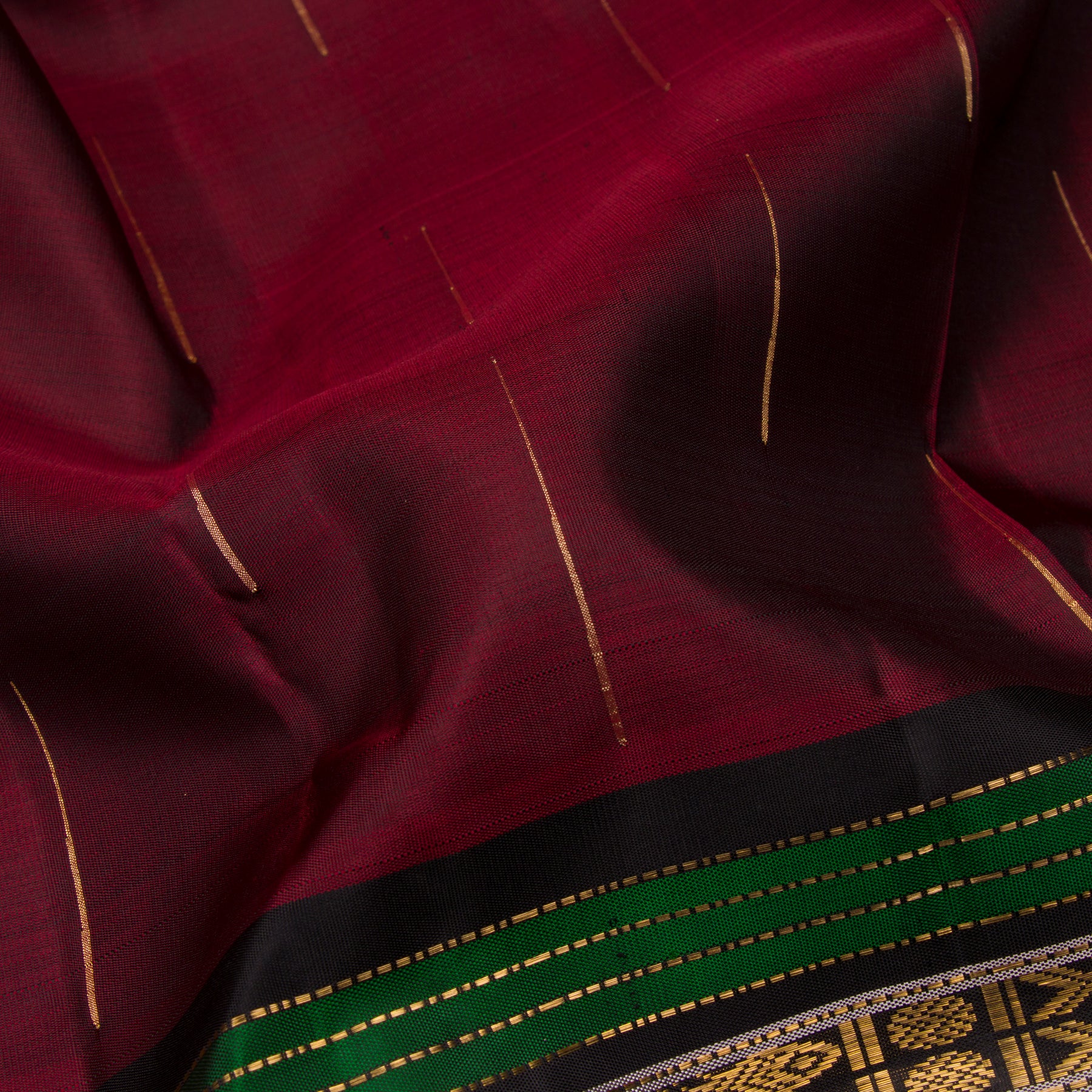 Kanakavalli Kanjivaram Silk Sari 23-040-HS001-06256 - Fabric View