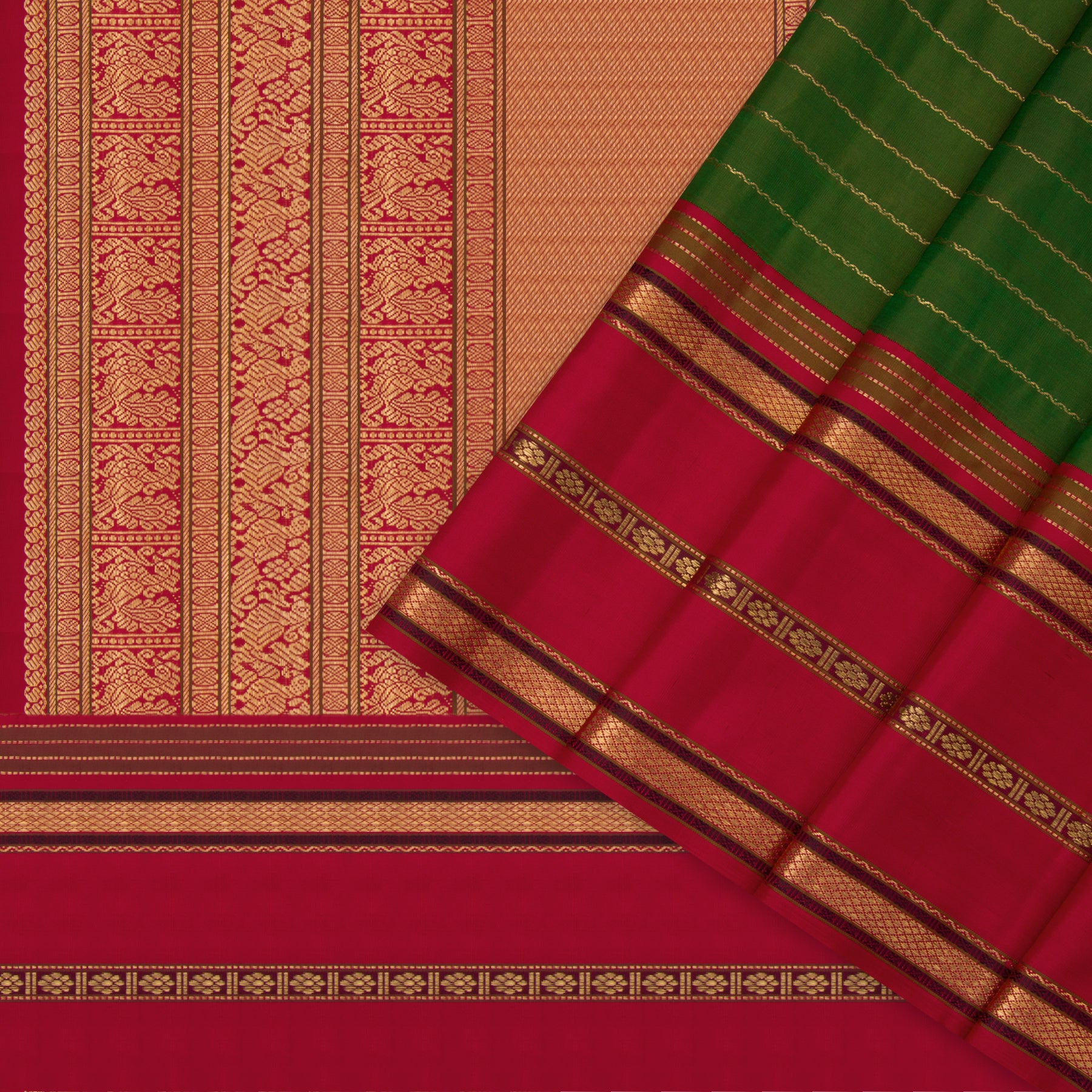Kanakavalli Kanjivaram Silk Sari 23-040-HS001-09261 - Cover View