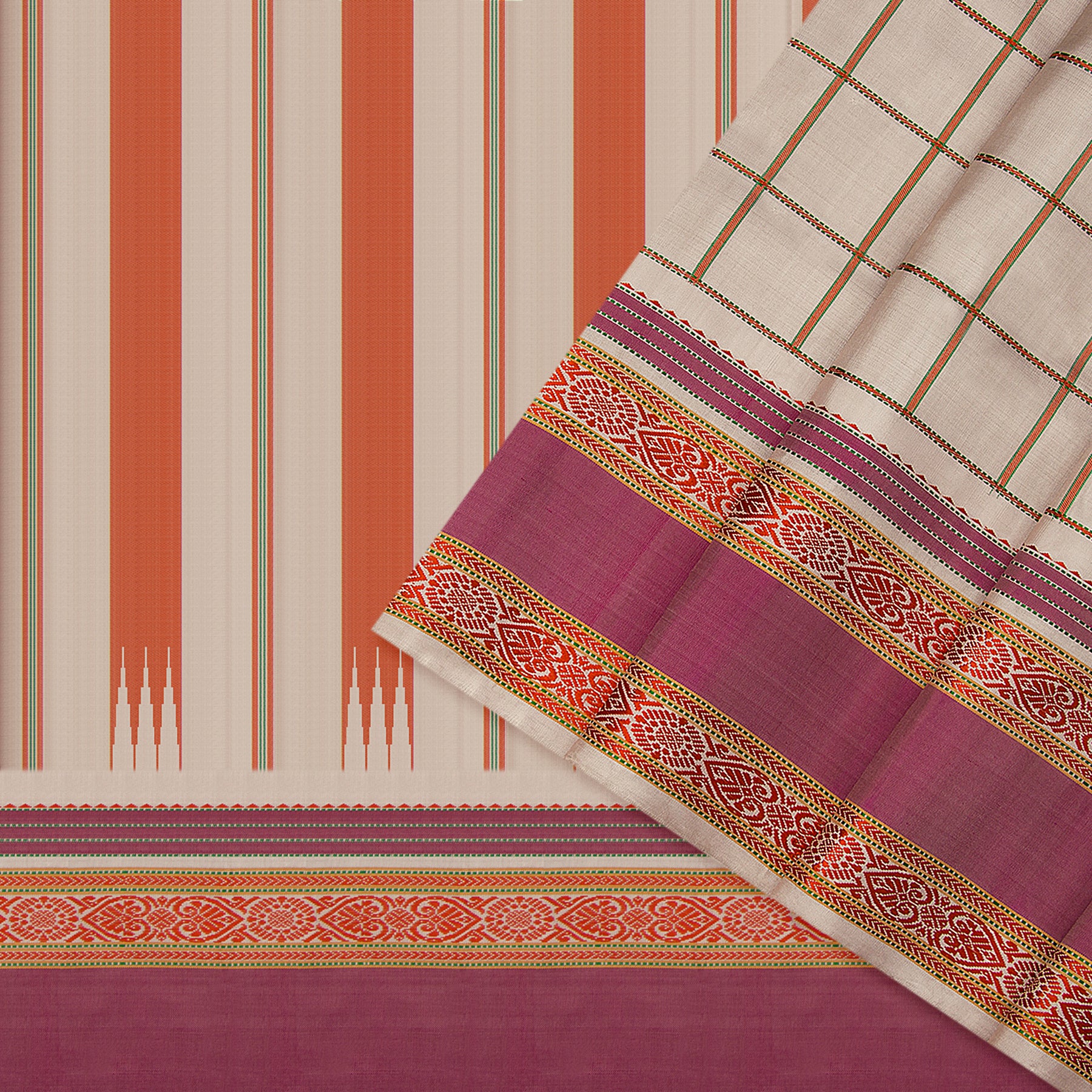 Kanakavalli Kanjivaram Silk Sari 23-040-HS001-10330 - Cover View