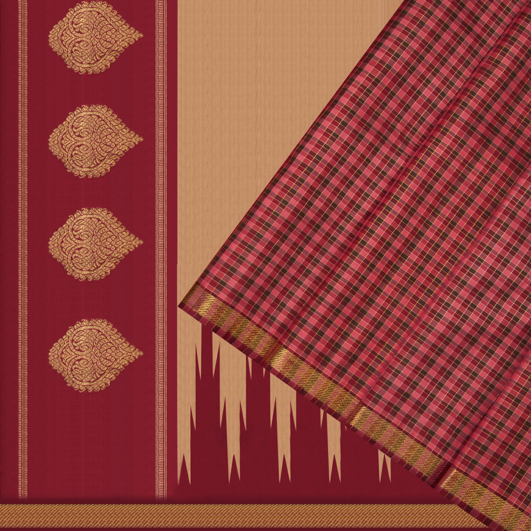 Kanakavalli Kanjivaram Silk Sari 23-040-HS001-12851 - Cover View