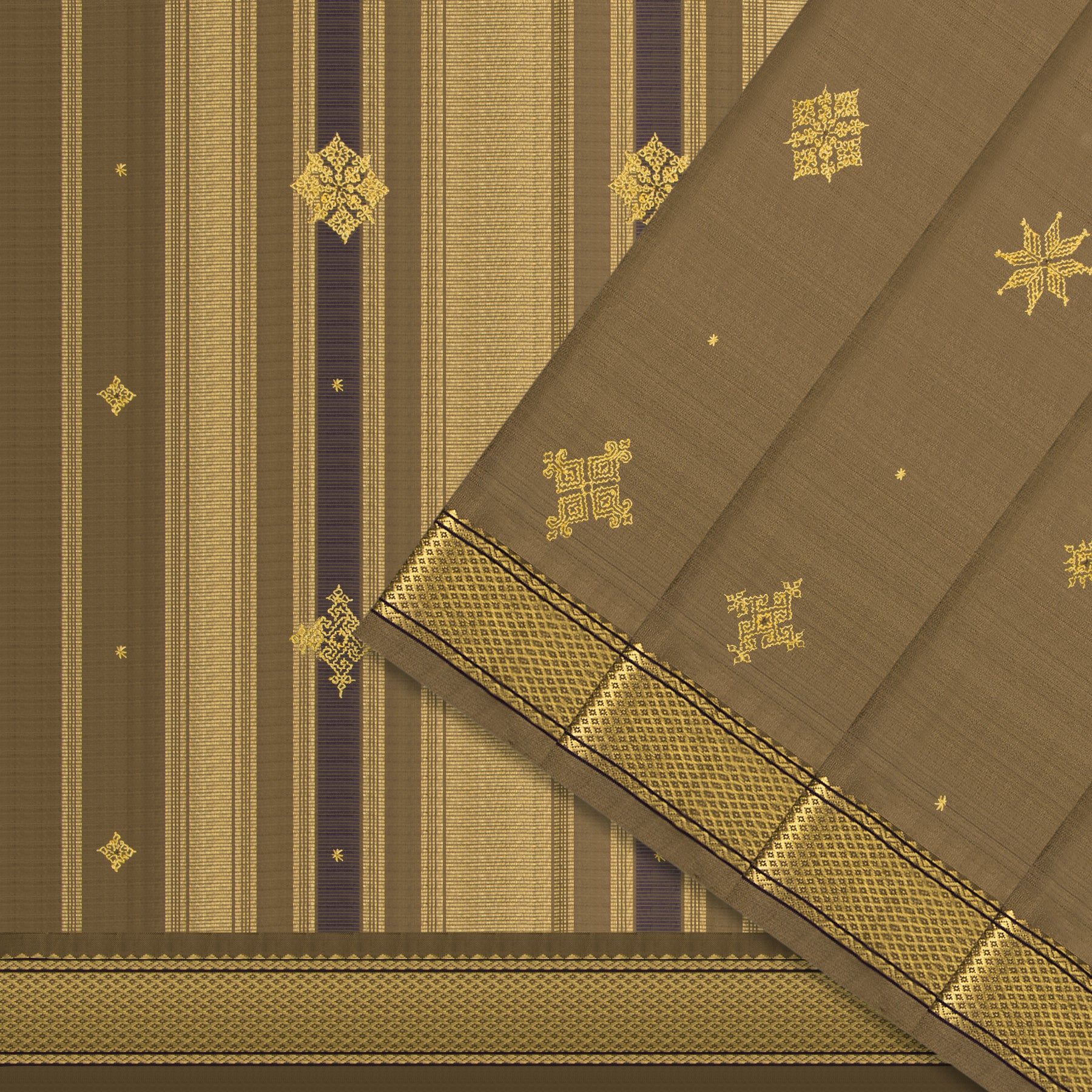 Kanakavalli X Kasuti Kanjivaram Silk Sari 23-040-HS001-13197 - Cover View