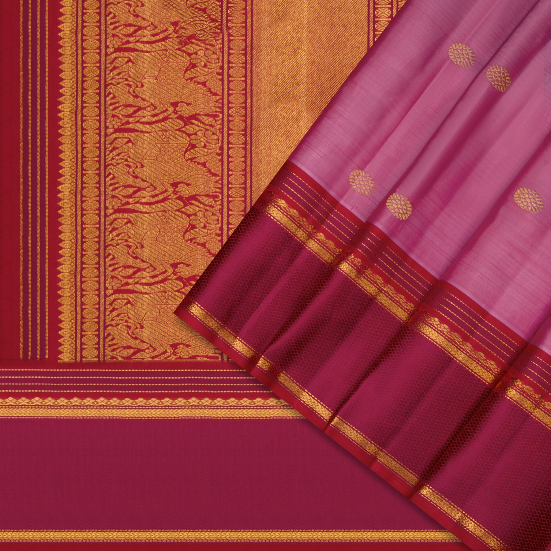 Kanakavalli Kanjivaram Silk Sari 23-040-HS001-14538 - Cover View