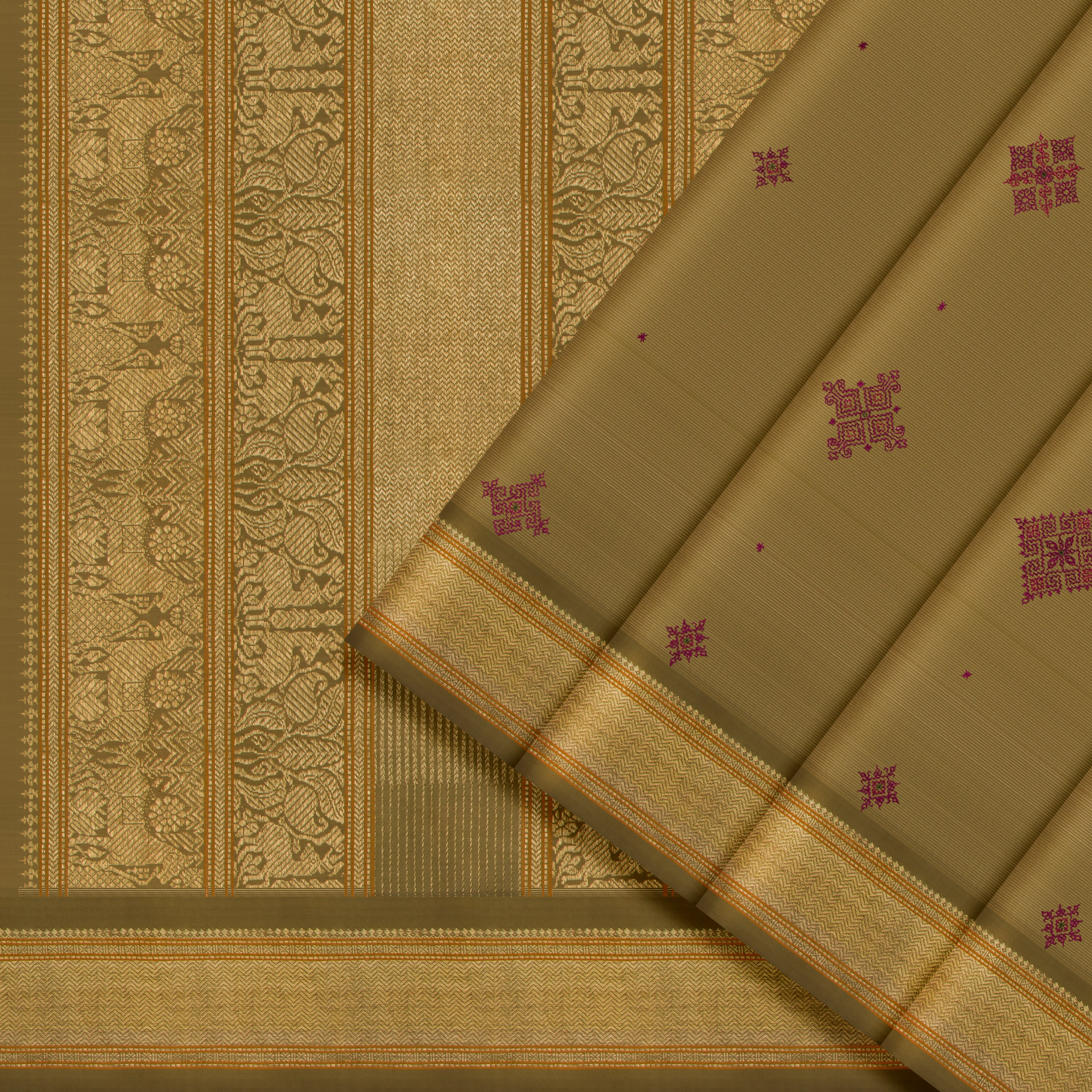 Kanakavalli X Kasuti Kanjivaram Silk Sari 23-041-HS001-04569 - Cover View