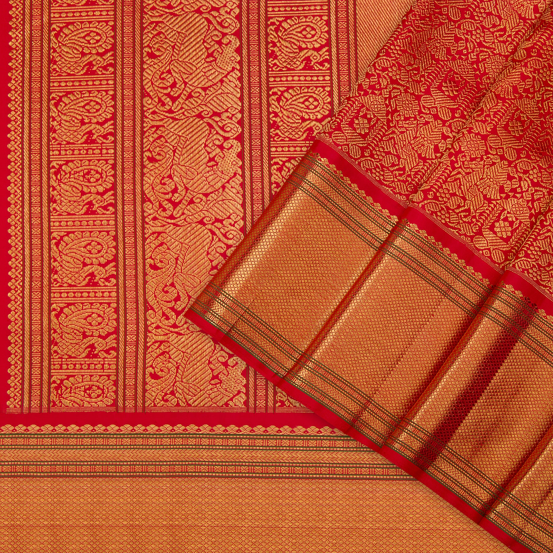 Kanakavalli Kanjivaram Silk Sari 23-041-HS001-14052 - Cover View
