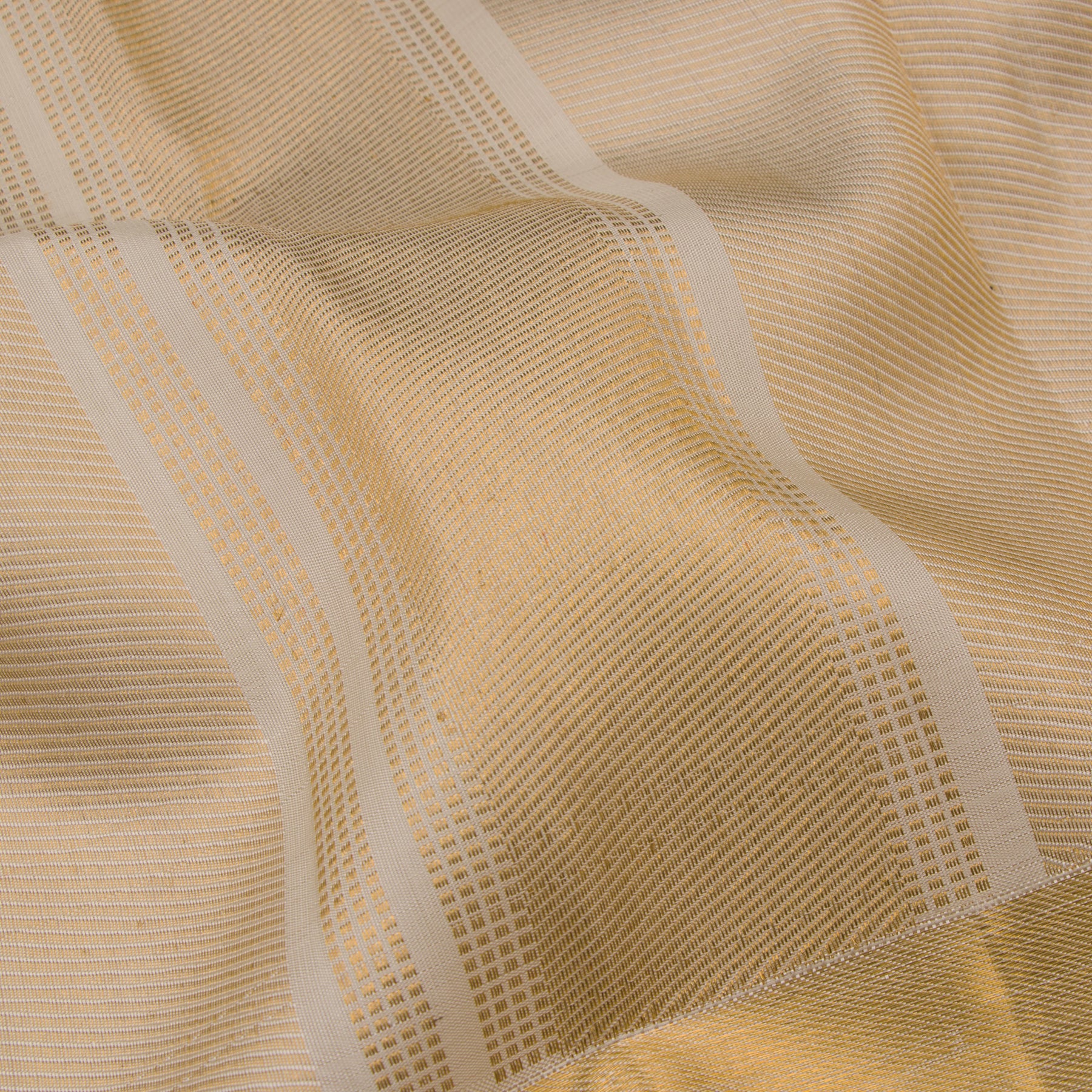 Kanakavalli Kanjivaram Silk Angavastram Set 23-060-HA001-00314 - Detail Fabric View