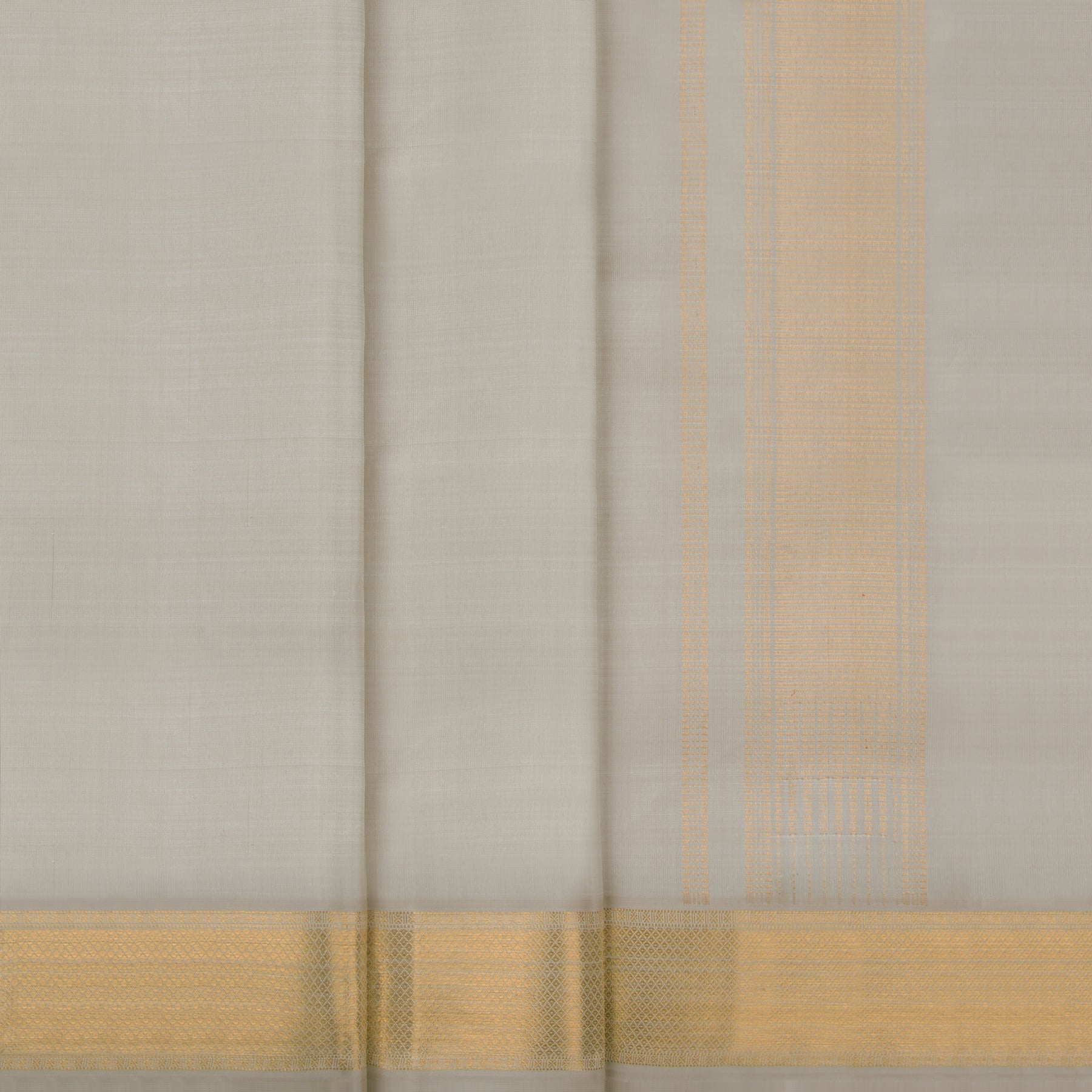 Kanakavalli Kanjivaram Silk Angavastram Set 23-110-HA001-03080 - Pleated View