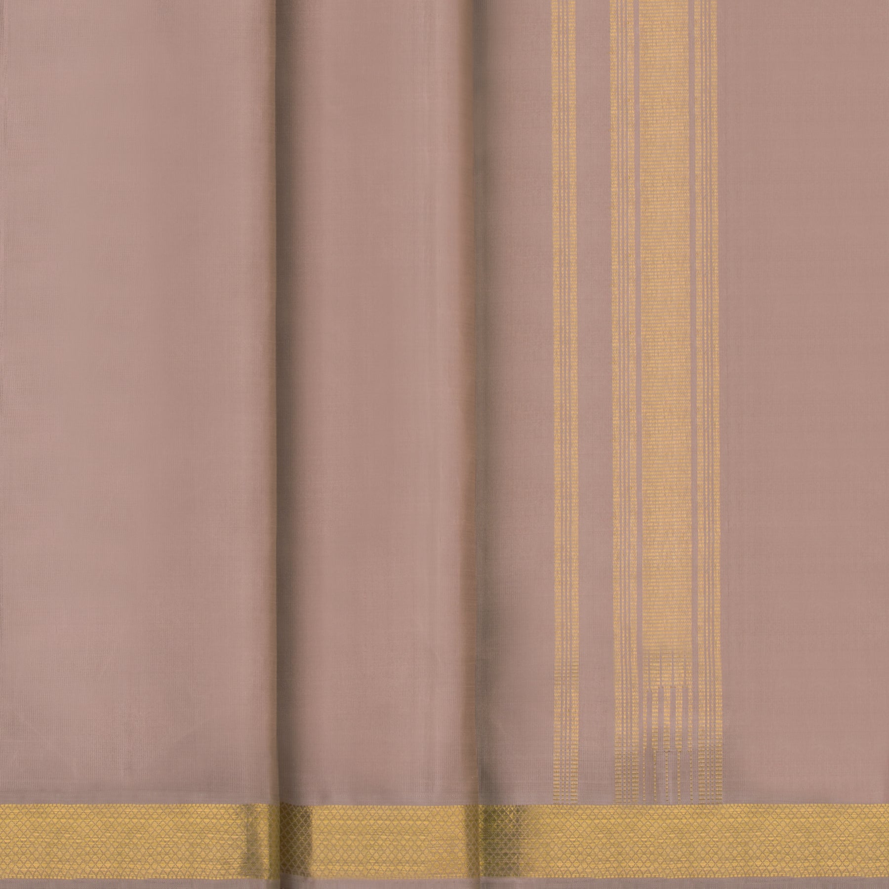 Kanakavalli Kanjivaram Silk Angavastram Set 23-110-HA001-03876 - Pleated View