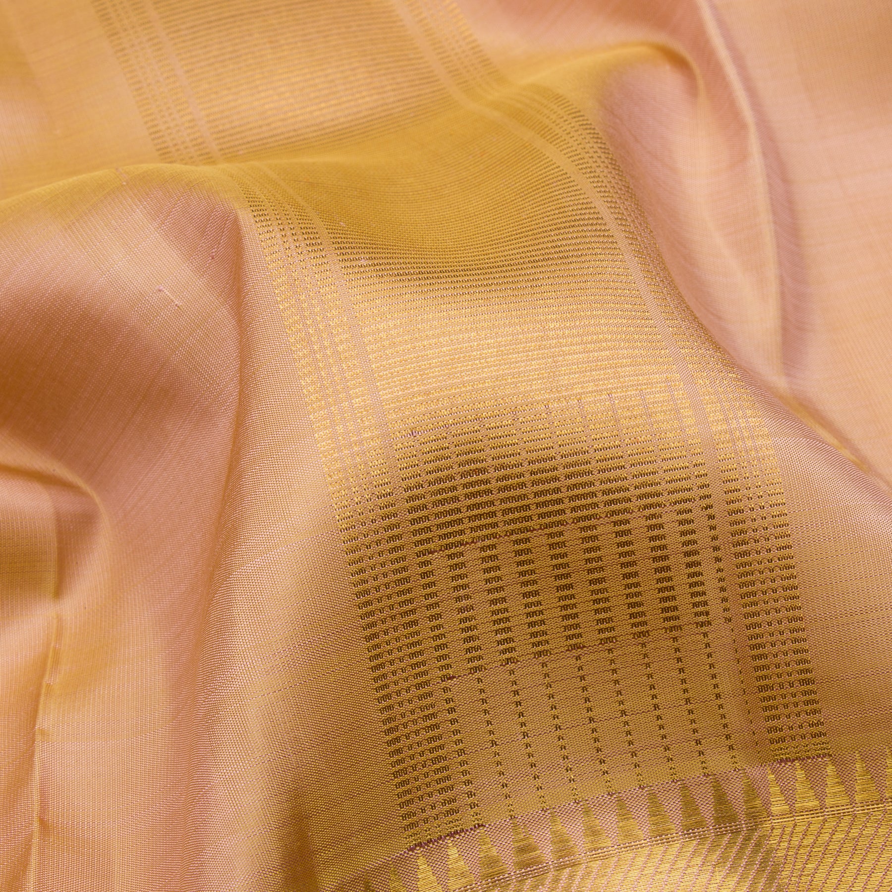 Kanakavalli Kanjivaram Silk Angavastram Set 23-110-HA001-05429 - Detail Fabric View
