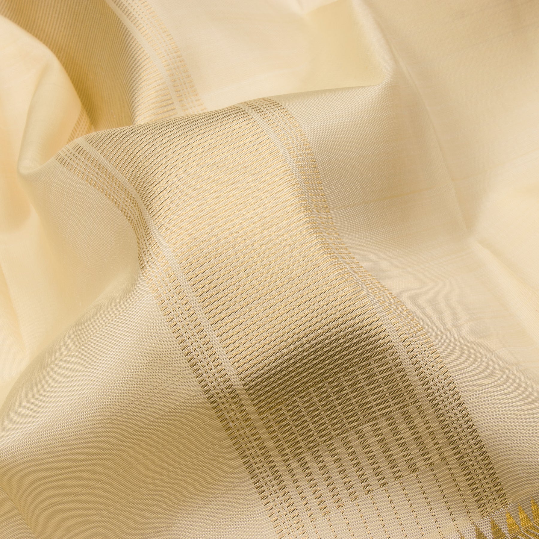Kanakavalli Kanjivaram Silk Angavastram Set 23-110-HA001-06332 - Detail Fabric View