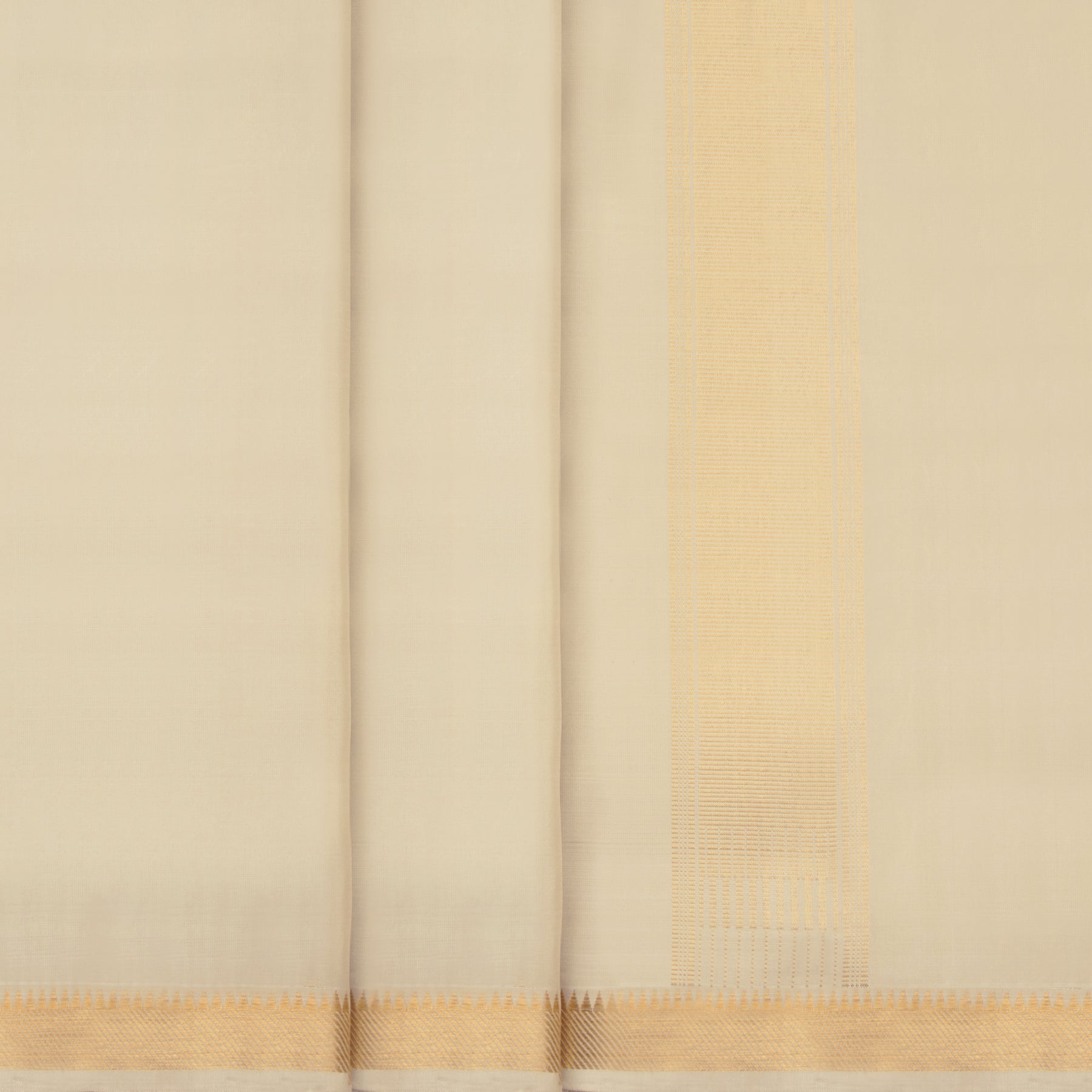 Kanakavalli Kanjivaram Silk Angavastram Set 23-110-HA001-06332 - Pleated View