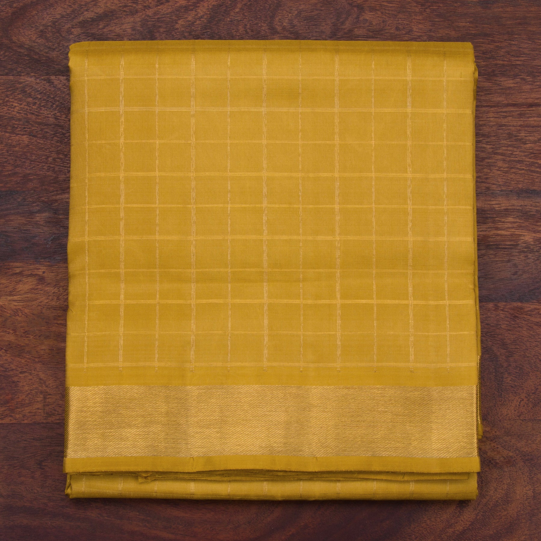 Kanakavalli Kanjivaram Silk Angavastram Set 23-110-HA001-08366 - Folded View