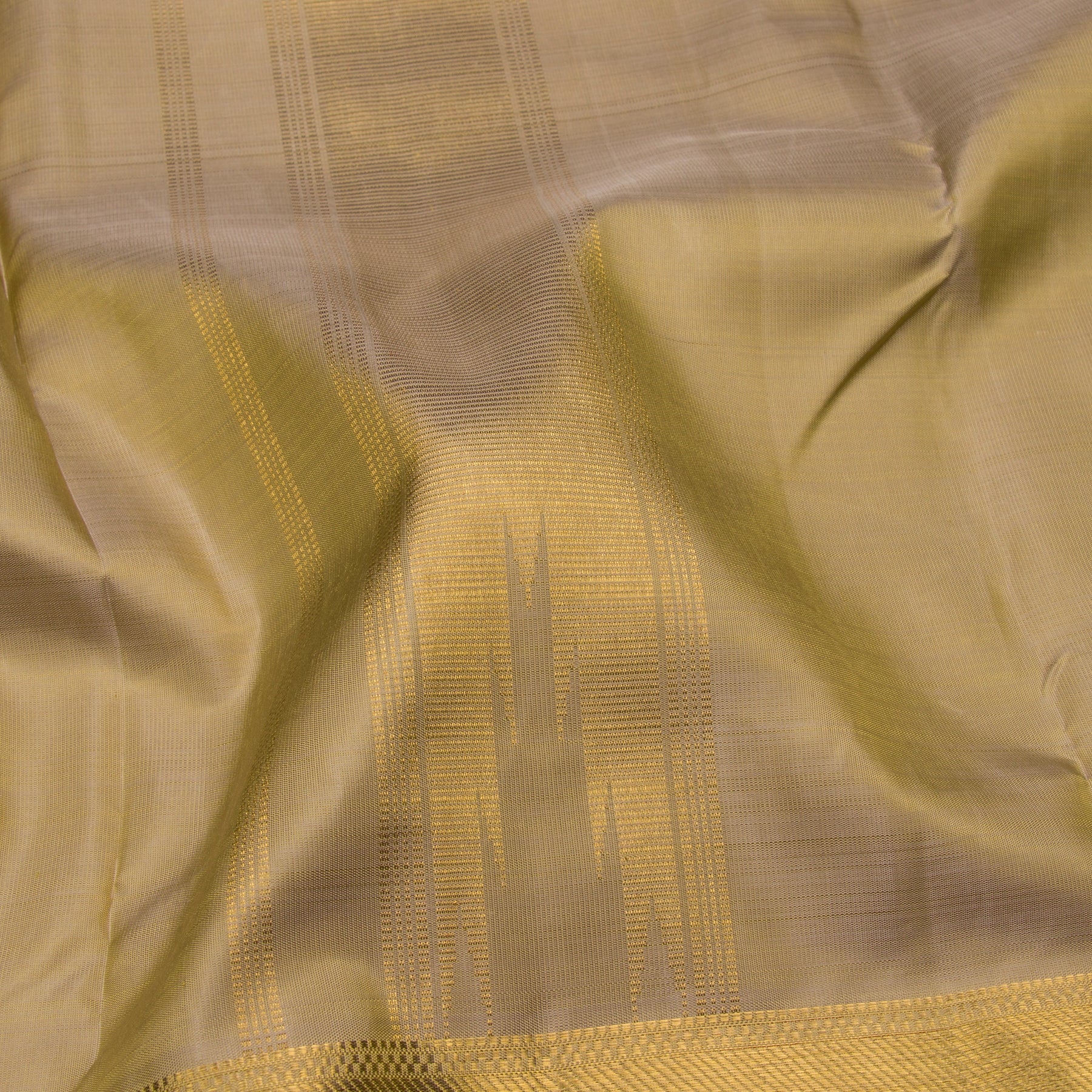 Kanakavalli Kanjivaram Silk Angavastram Set 23-110-HA001-09072 - Fabric View