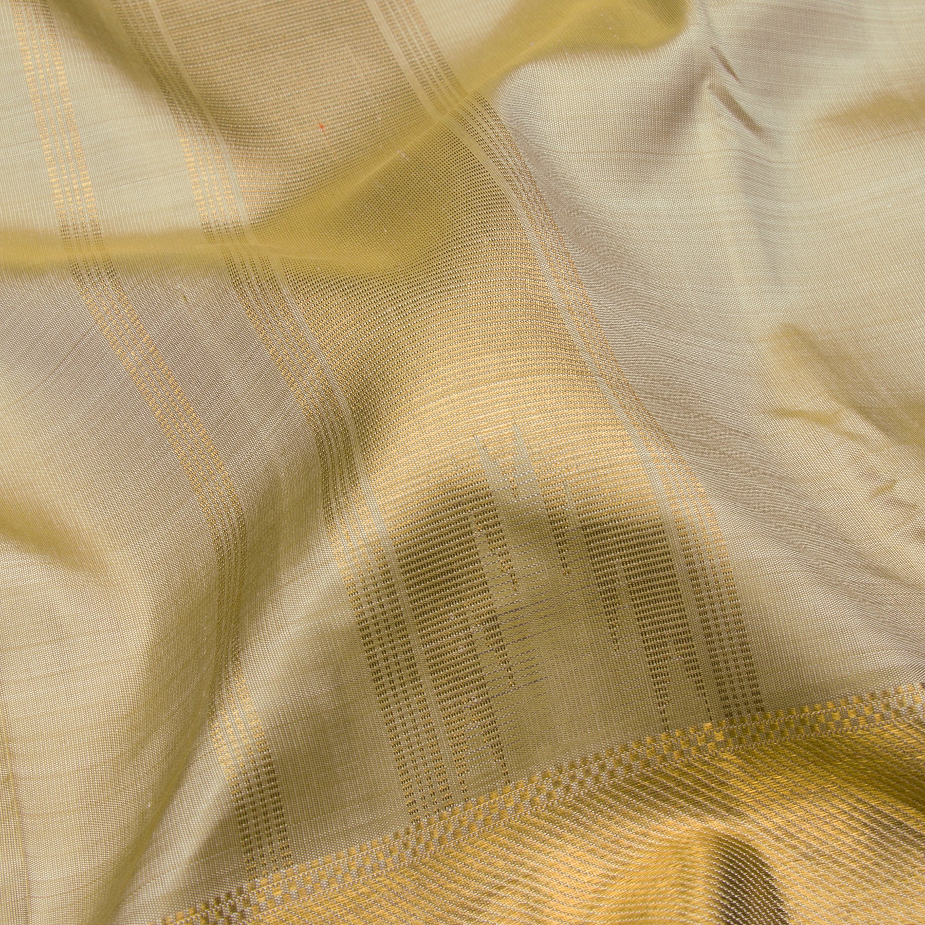 Kanakavalli Kanjivaram Silk Angavastram Set 23-110-HA001-09075 - Fabric View