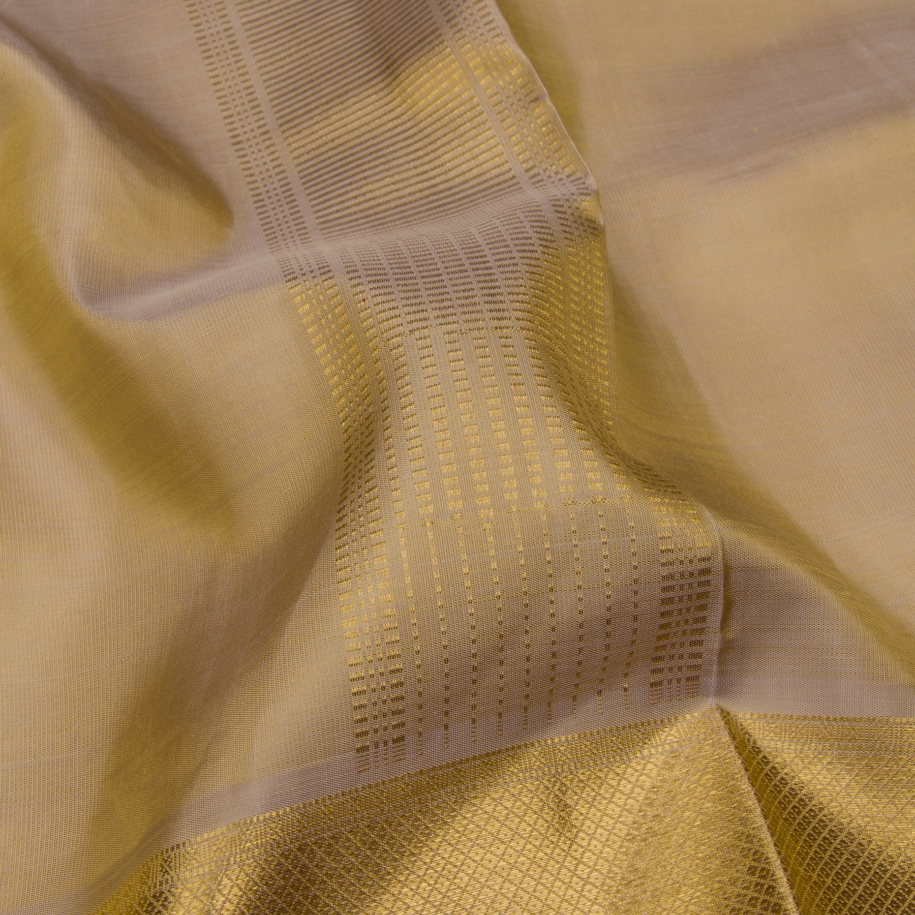 Kanakavalli Kanjivaram Silk Angavastram Set 23-110-HA001-10072 - Detail Fabric View