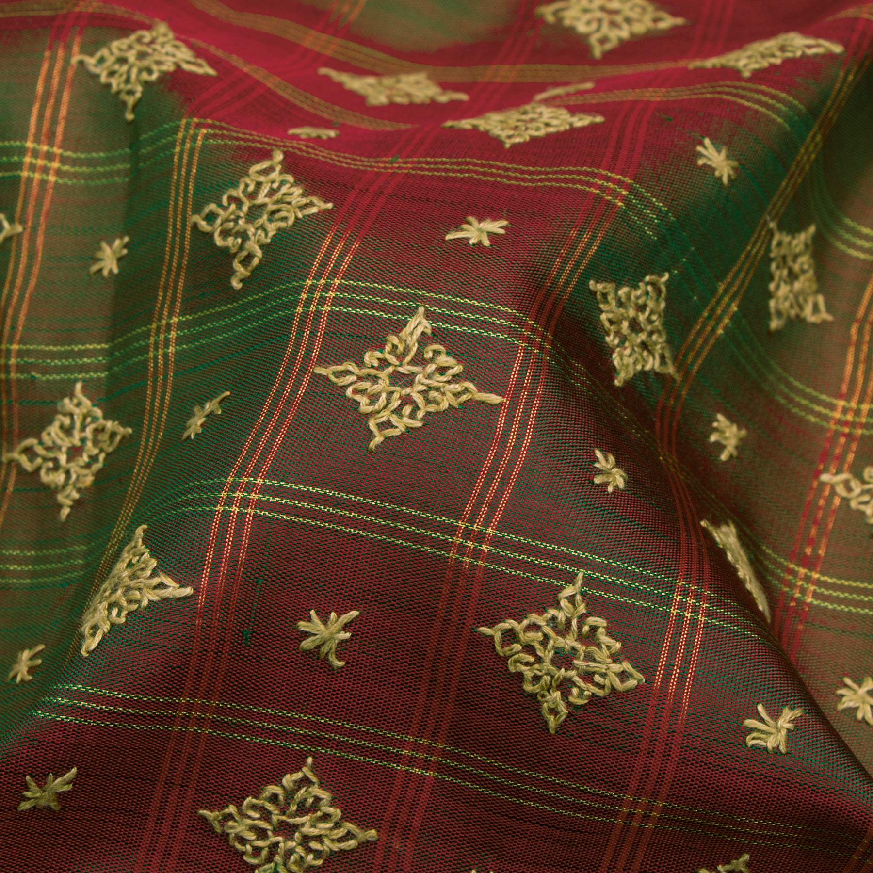 Kanakavalli X Kasuti Kanjivaram Silk Blouse Length 23-110-HB001-10489 - Fabric View