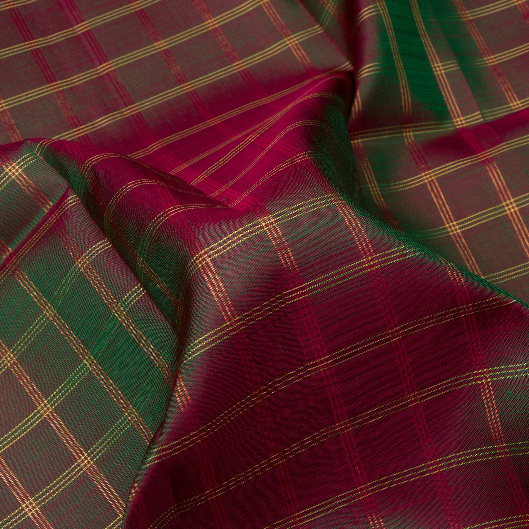 Kanakavalli Kattam - Vari Silk Blouse Length 23-110-HB001-10491 - Fabric View