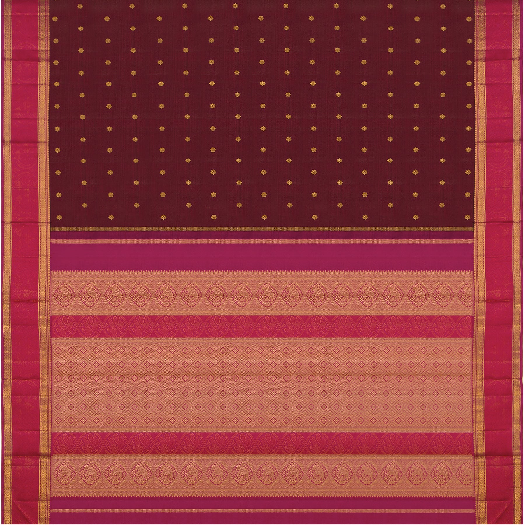 Kanakavalli Kanjivaram Silk Sari 23-110-HS001-01023 - Full View