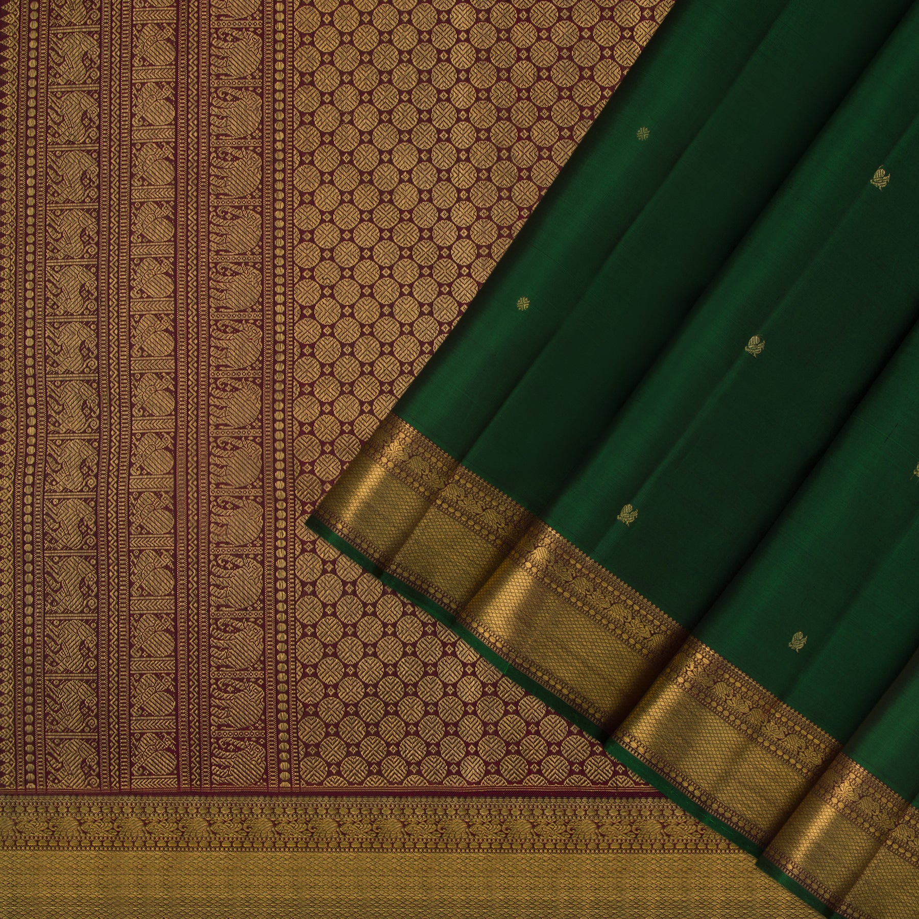 Kanakavalli Kanjivaram Silk Sari 23-110-HS001-01027 - Cover View