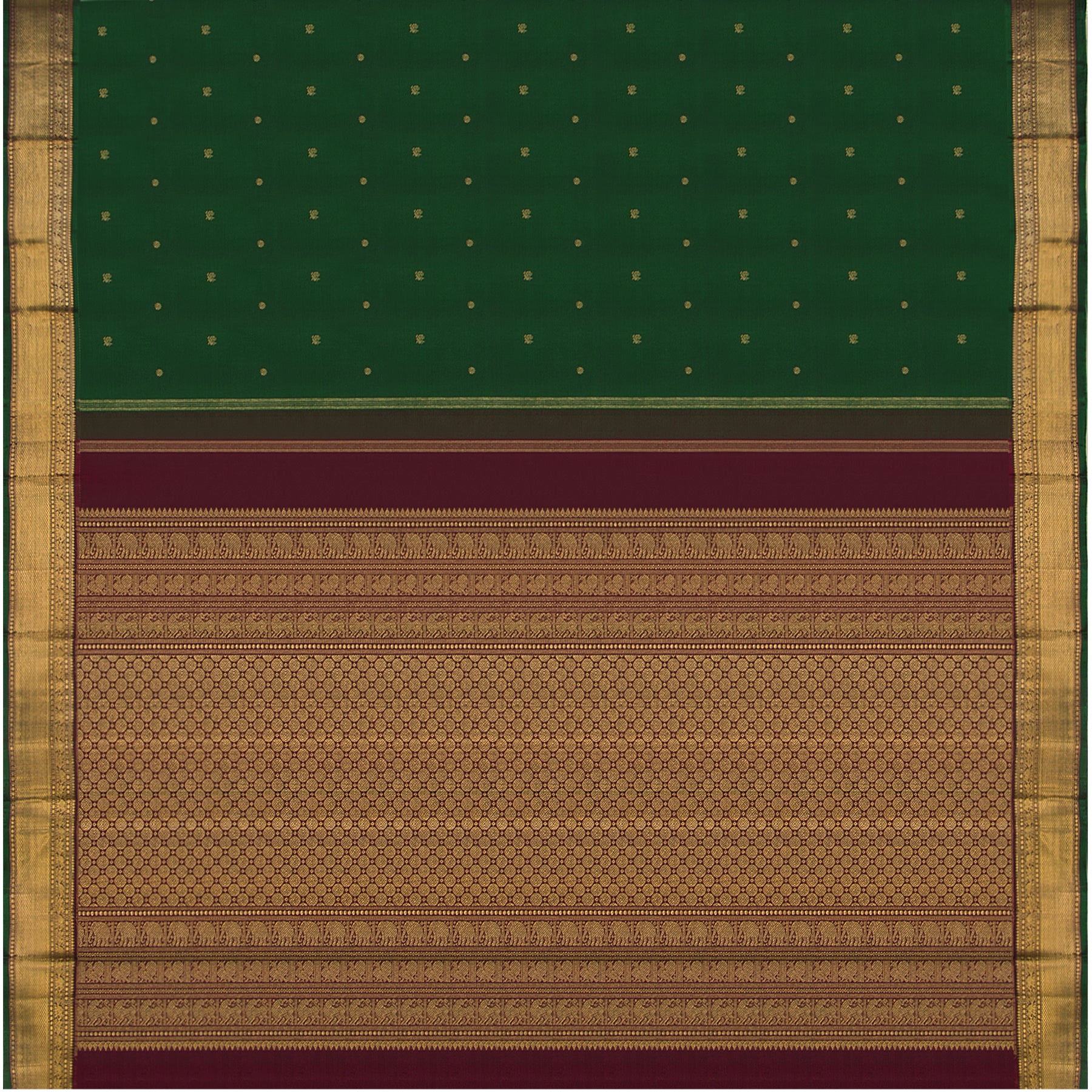 Kanakavalli Kanjivaram Silk Sari 23-110-HS001-01027 - Full View