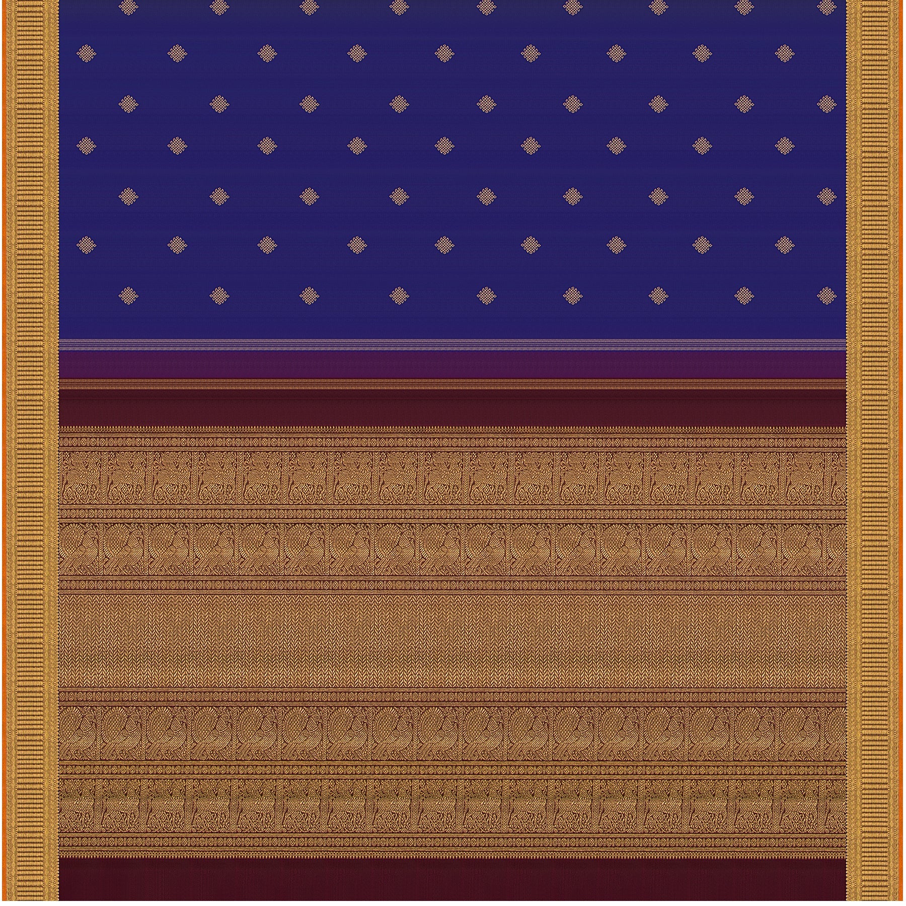 Kanakavalli Kanjivaram Silk Sari 23-110-HS001-03044 - Full View