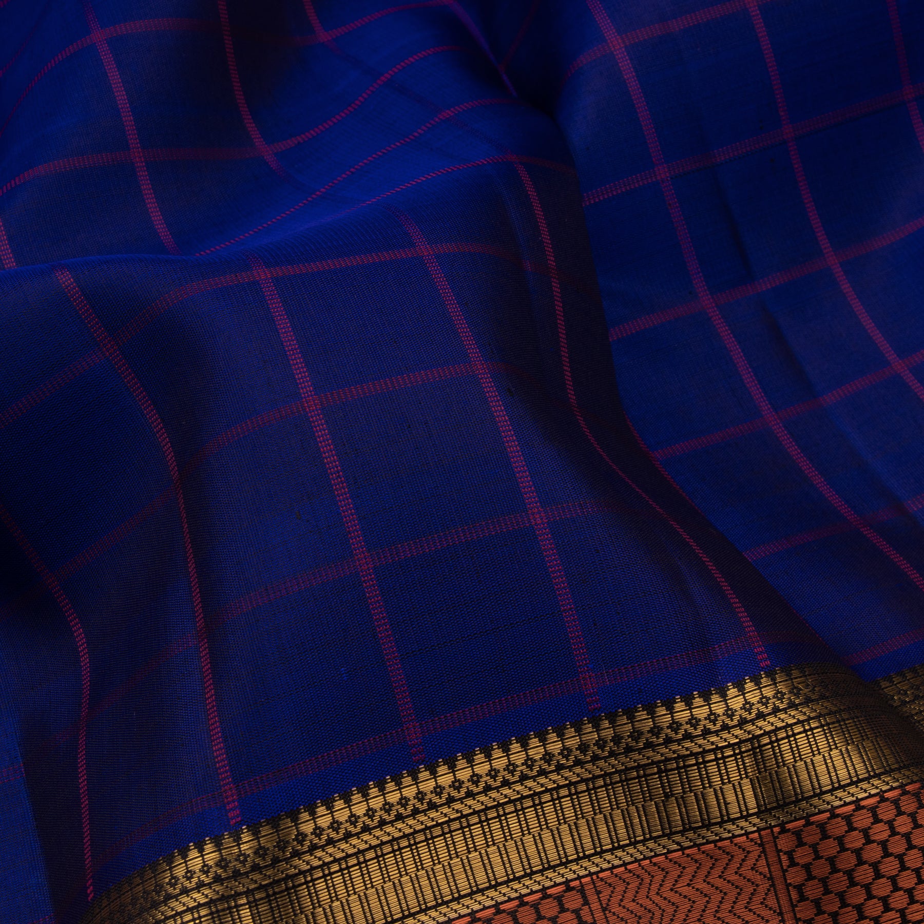 Kanakavalli Kanjivaram Silk Sari 23-110-HS001-03826 - Fabric View