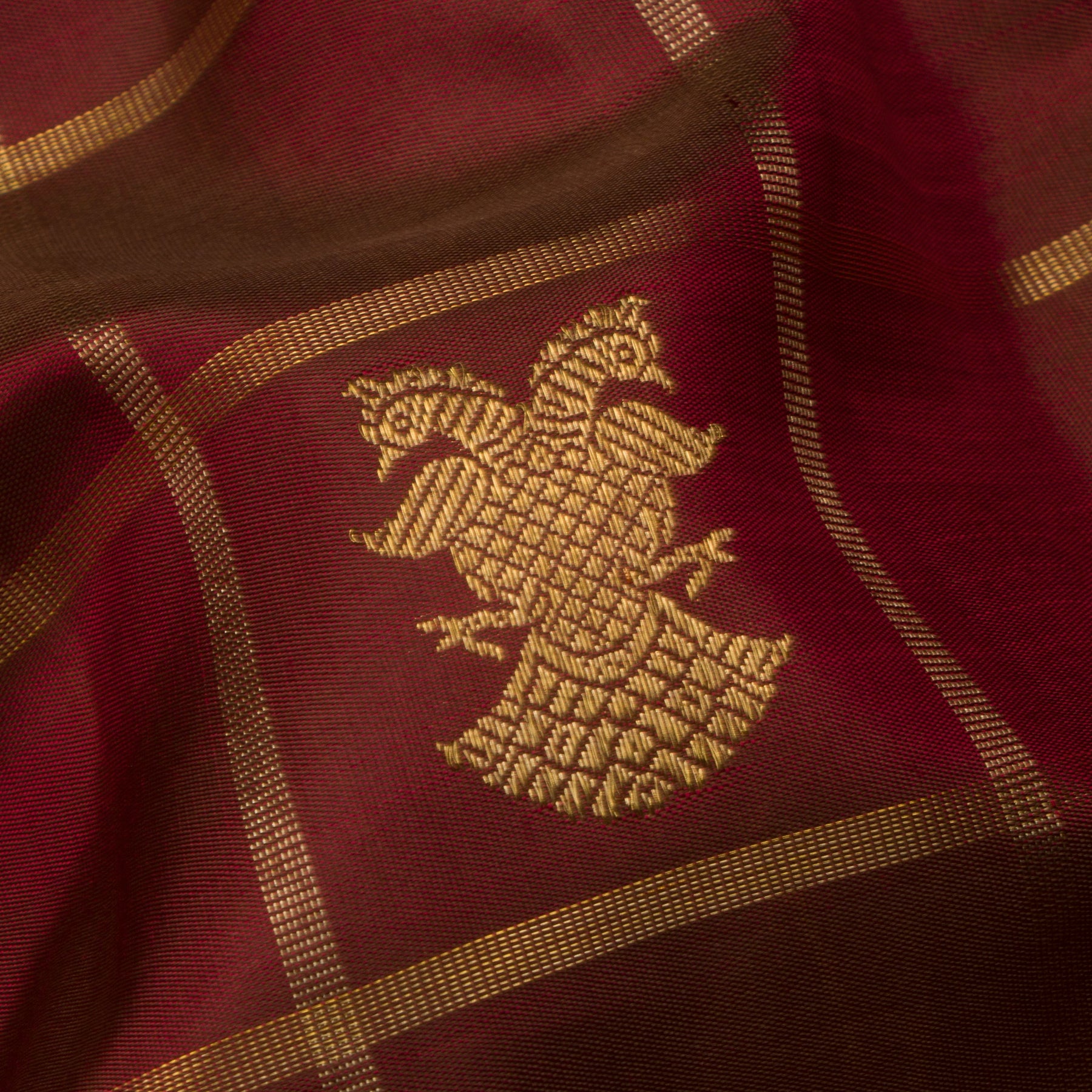 Kanakavalli Kanjivaram Silk Sari 23-110-HS001-12263 - Fabric View