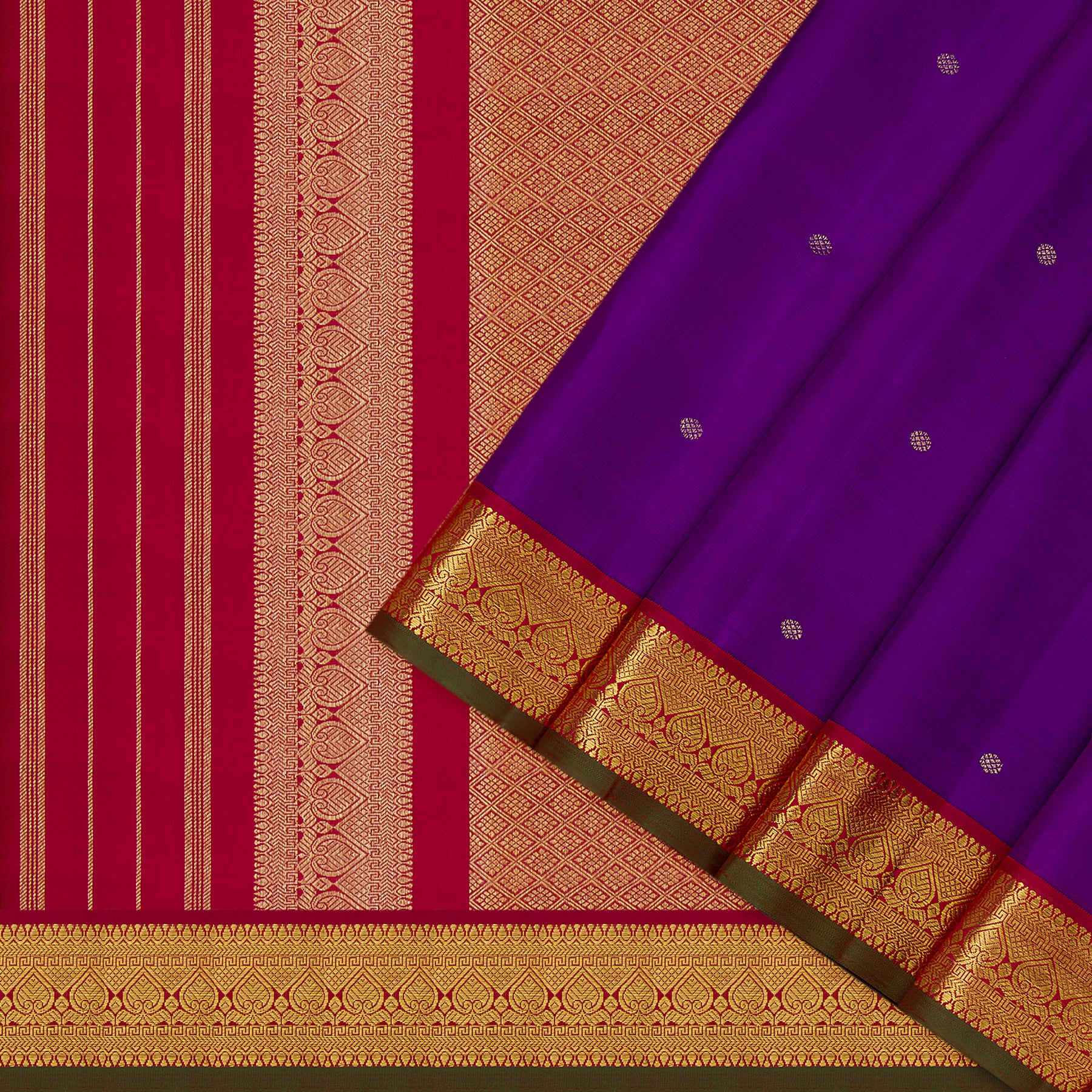Kanakavalli Kanjivaram Silk Sari 23-110-HS001-13134 - Cover View