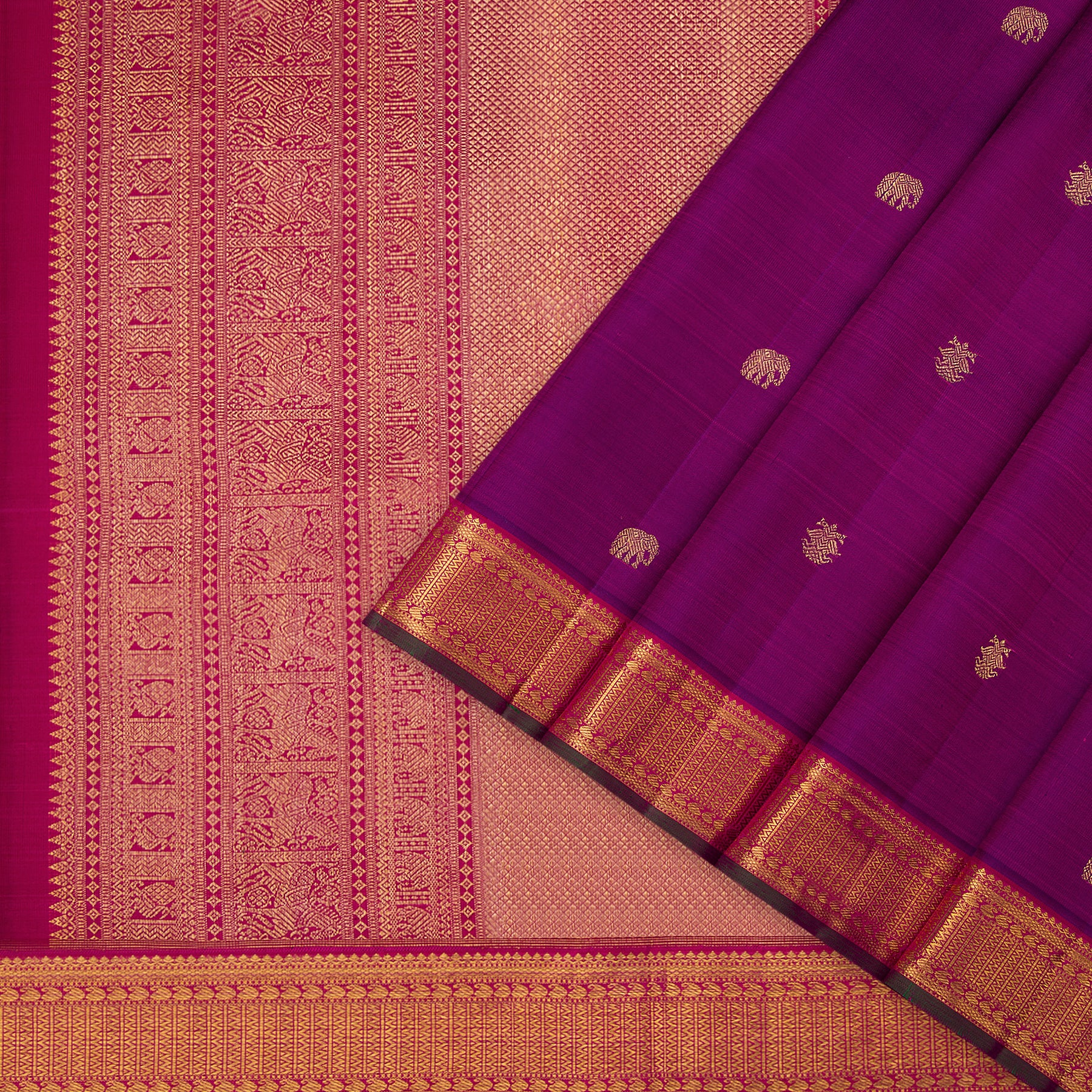 Kanakavalli Kanjivaram Silk Sari 23-110-HS001-13578 - Cover View