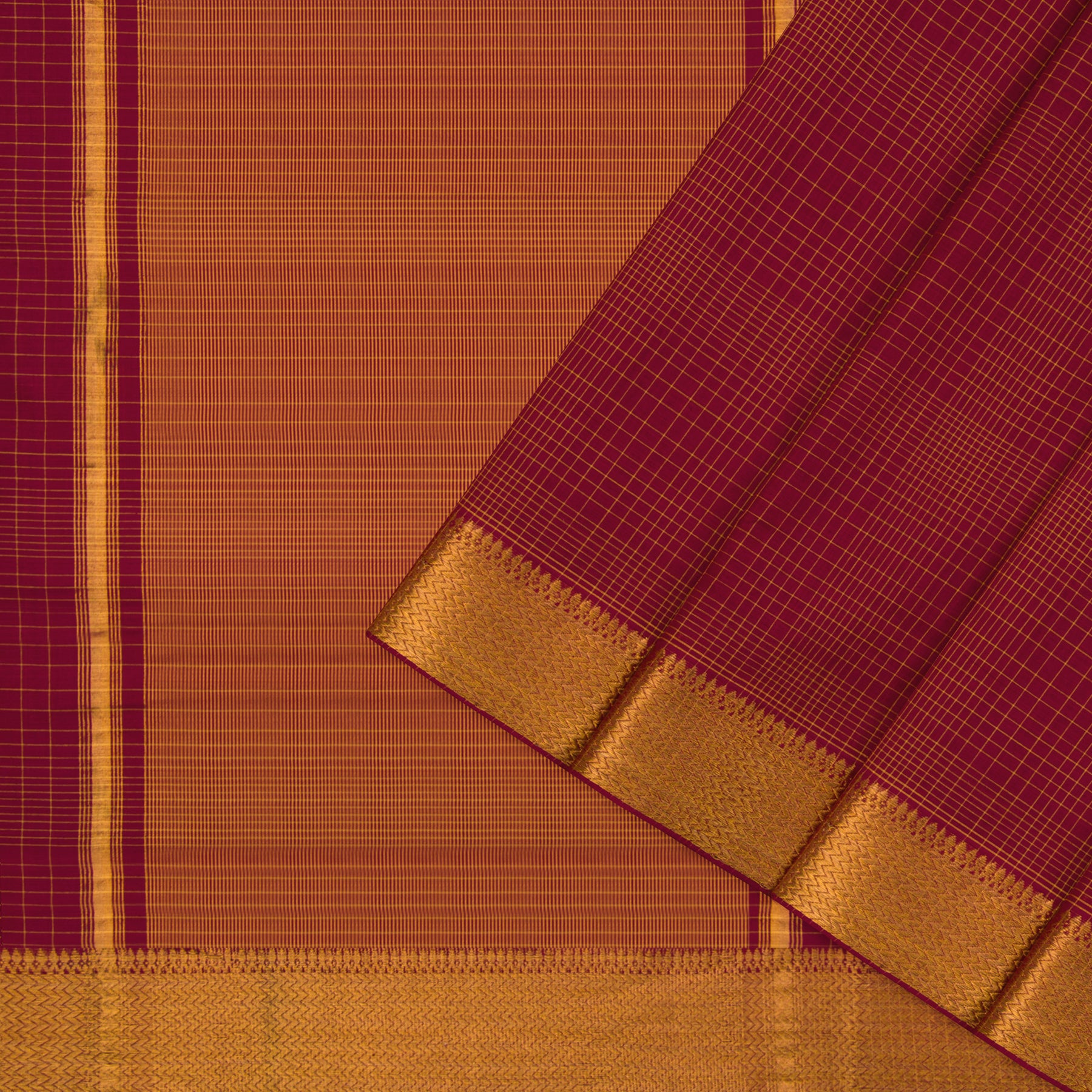 Kanakavalli Mangalgiri Cotton Sari 23-261-HS003-04255 - Cover View
