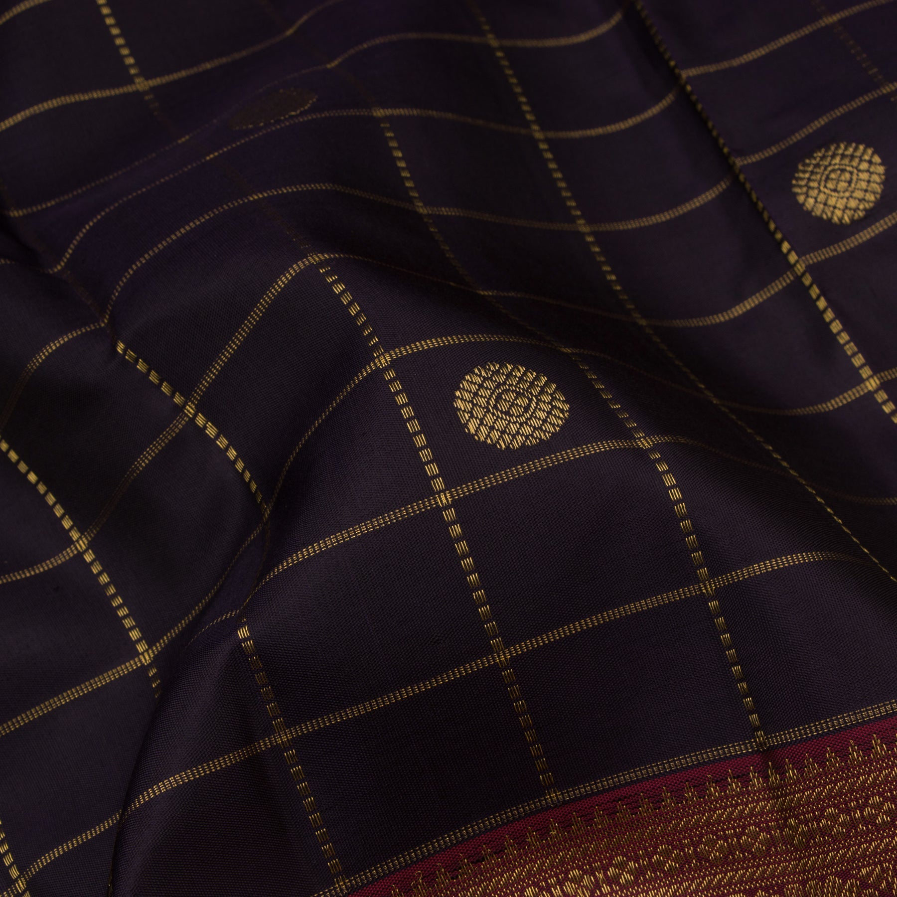 Kanakavalli Kanjivaram Silk Sari 23-595-HS001-02918 - Fabric View