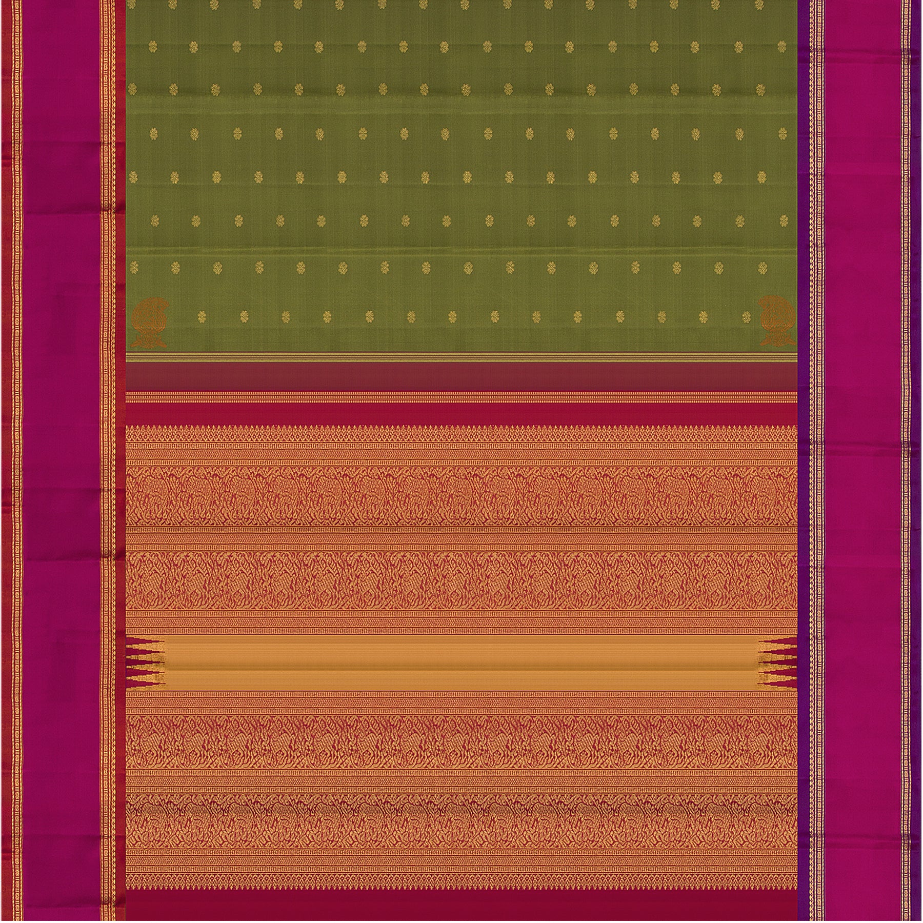 Kanakavalli Kanjivaram Silk Sari 23-595-HS001-02941 - Full View