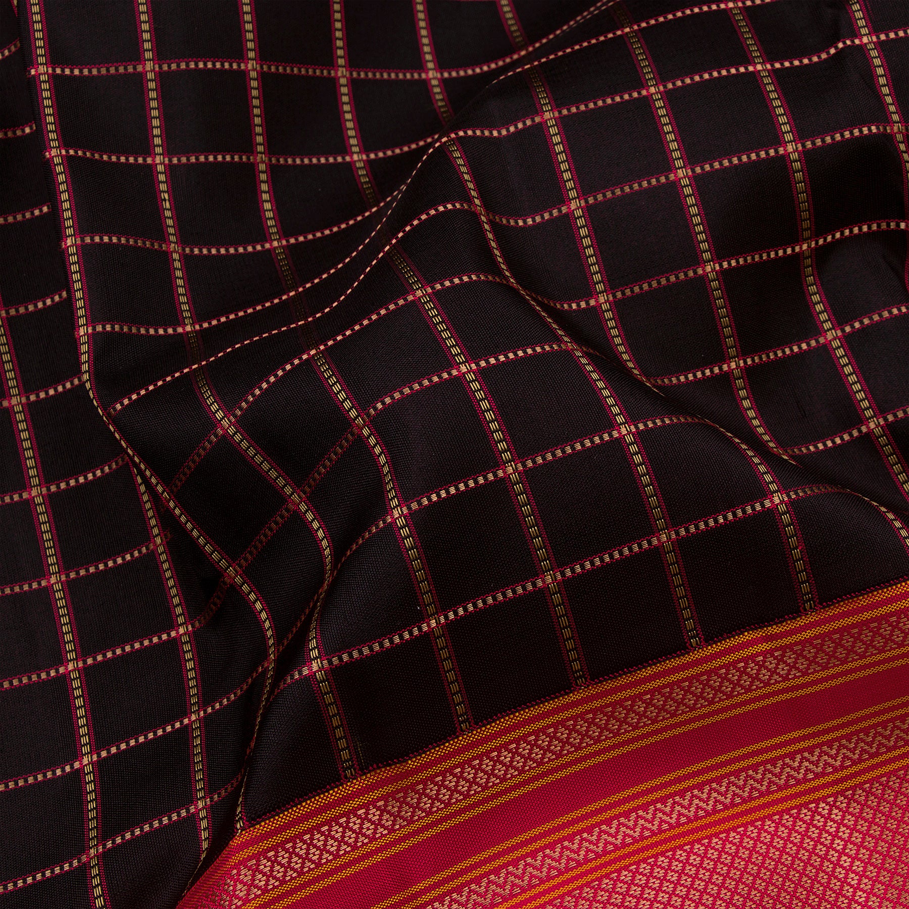 Kanakavalli Kanjivaram Silk Sari 23-595-HS001-02942 - Fabric View