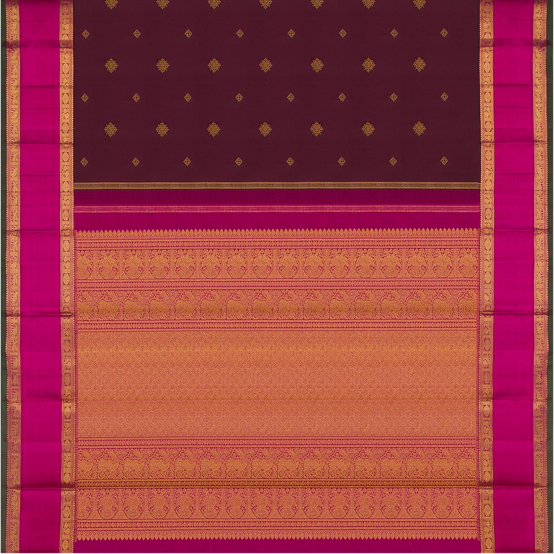 Kanakavalli Kanjivaram Silk Sari 23-595-HS001-10631 - Full View