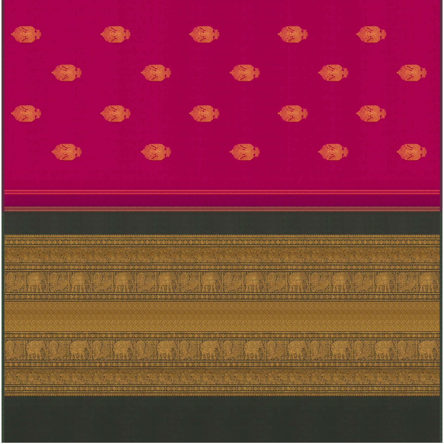 Kanakavalli Kanjivaram Silk Sari 23-595-HS001-13643 - Full View