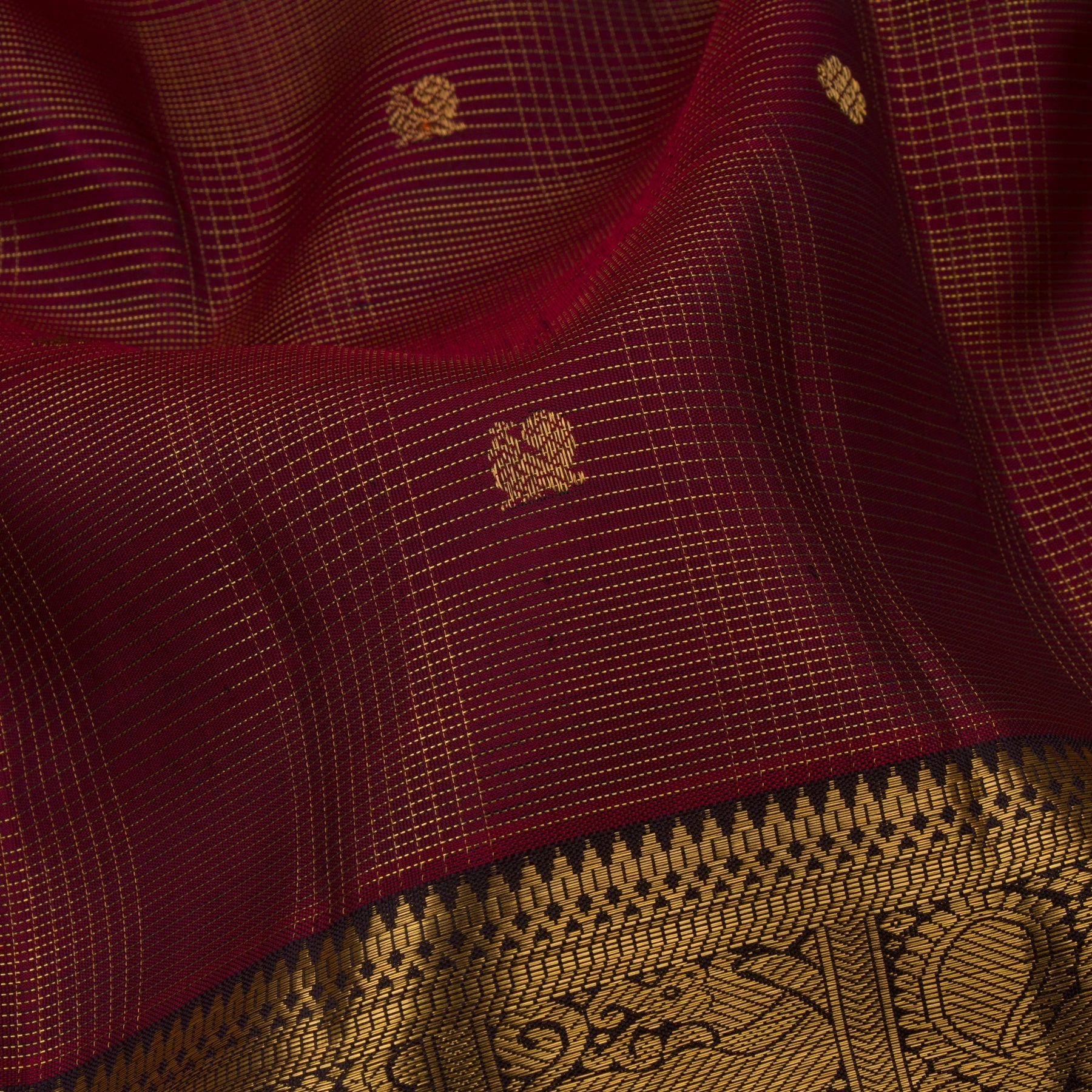 Kanakavalli Kanjivaram Silk Sari 23-599-HS001-01547 - Fabric View