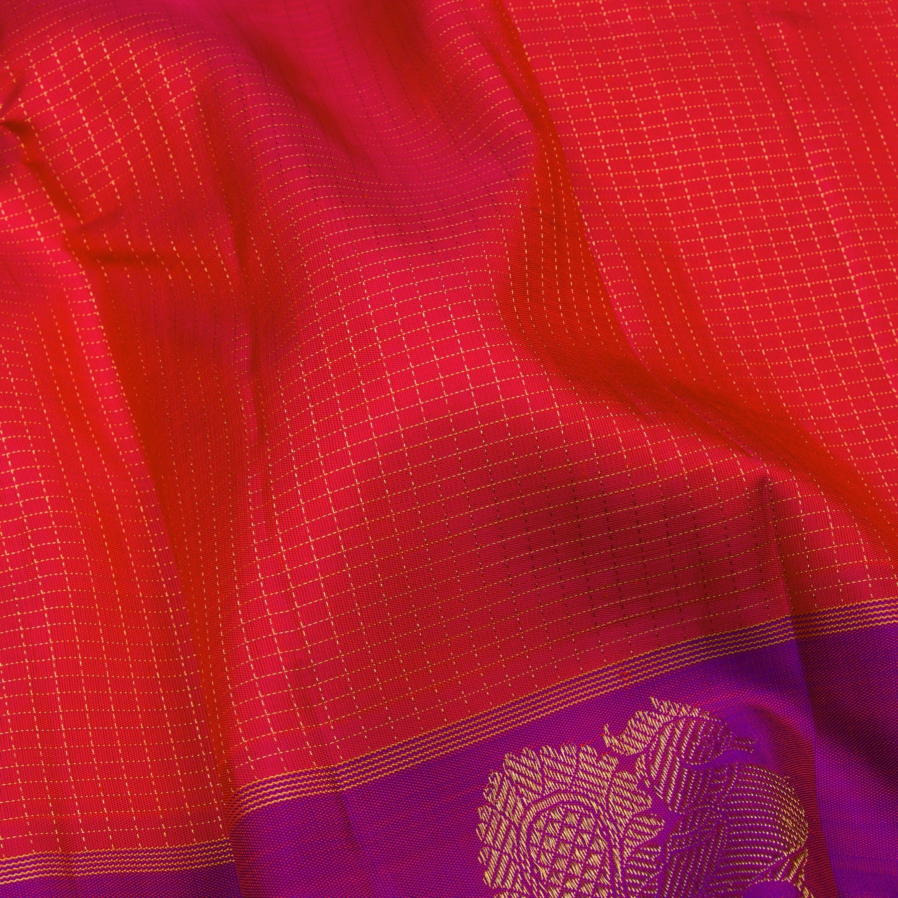 Kanakavalli Kanjivaram Silk Sari 23-599-HS001-11178 - Fabric View