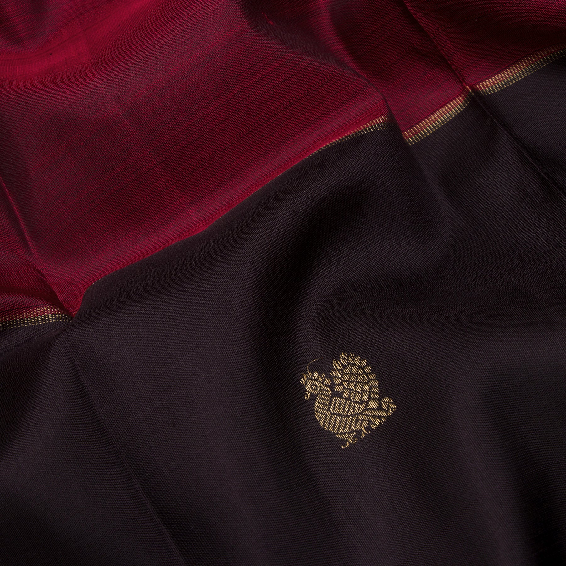 Kanakavalli Kanjivaram Silk Sari 23-599-HS001-12064 - Fabric View
