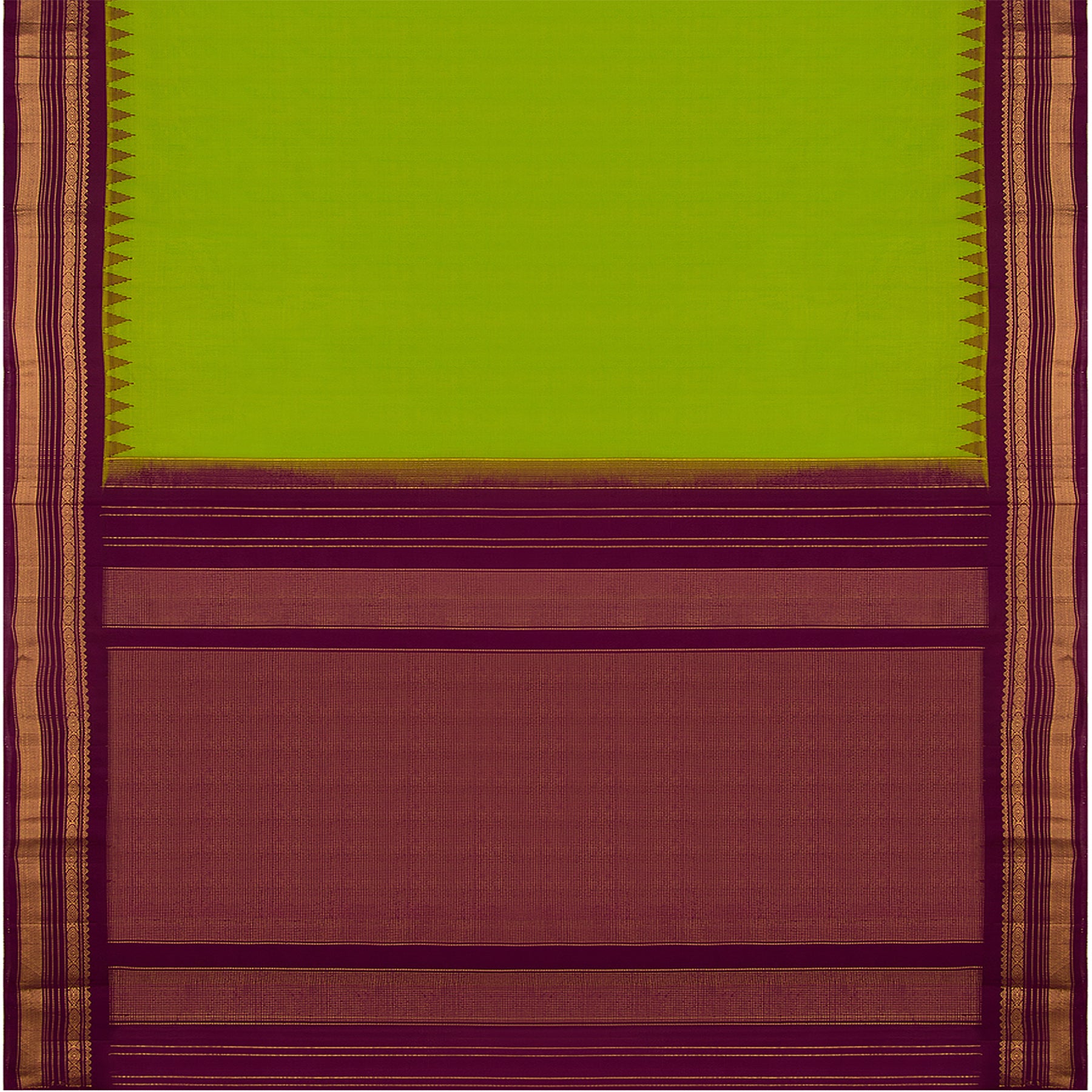 Kanakavalli Gadwal Silk/Cotton Sari 23-604-HS005-01652 - Full View