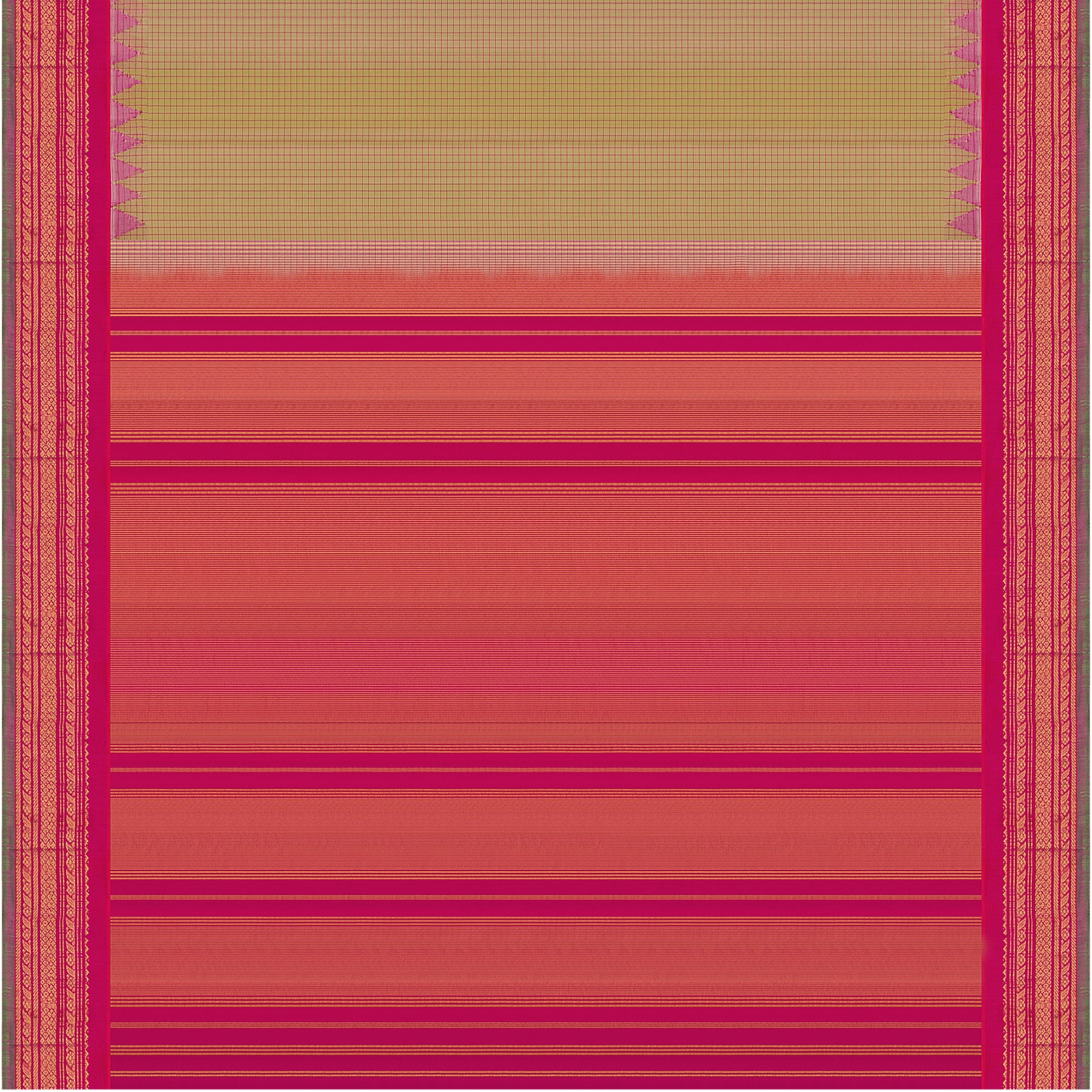 Kanakavalli Gadwal Silk/Cotton Sari 23-604-HS005-01682 - Full View