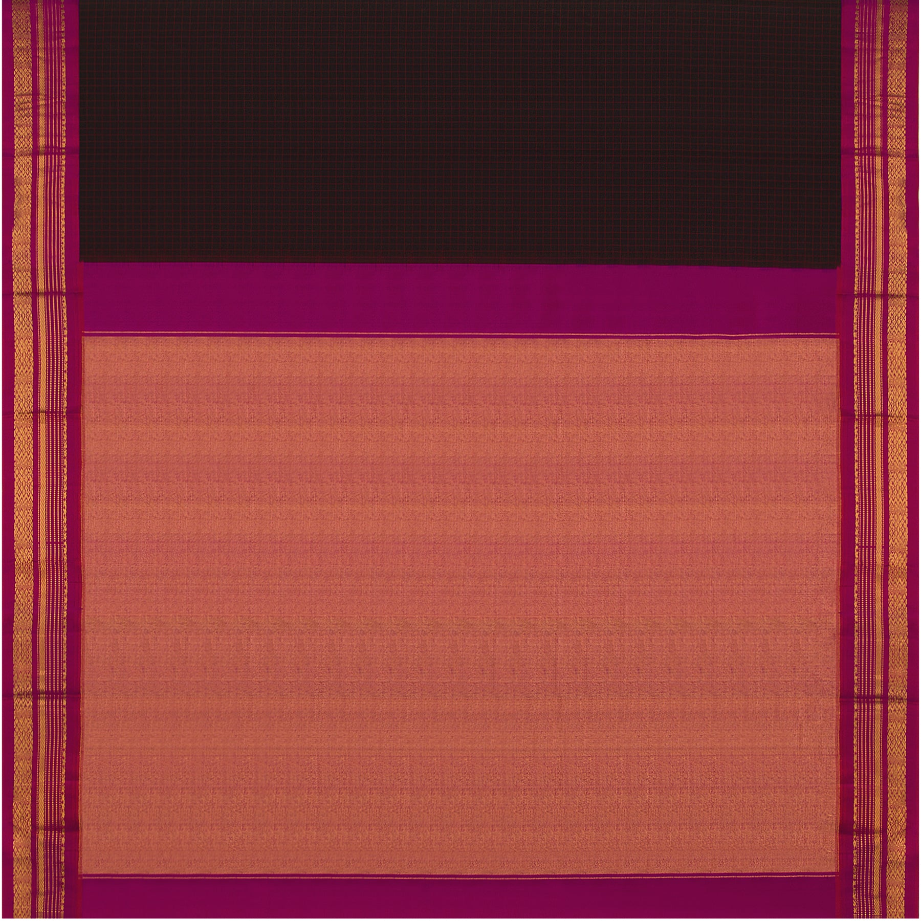 Kanakavalli Gadwal Silk/Cotton Sari 23-604-HS005-03214 - Full View