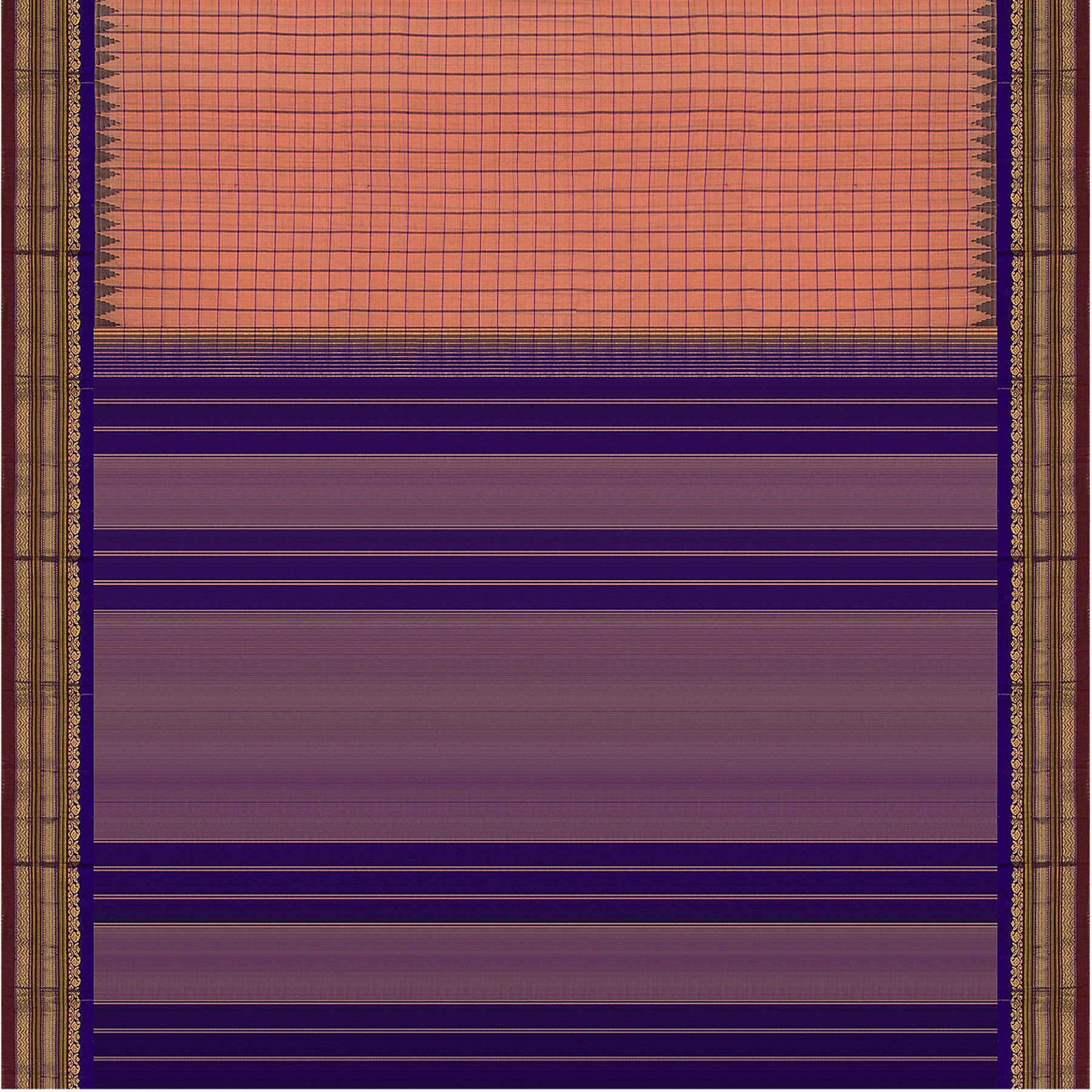 Kanakavalli Gadwal Silk/Cotton Sari 23-604-HS005-03224 - Full View