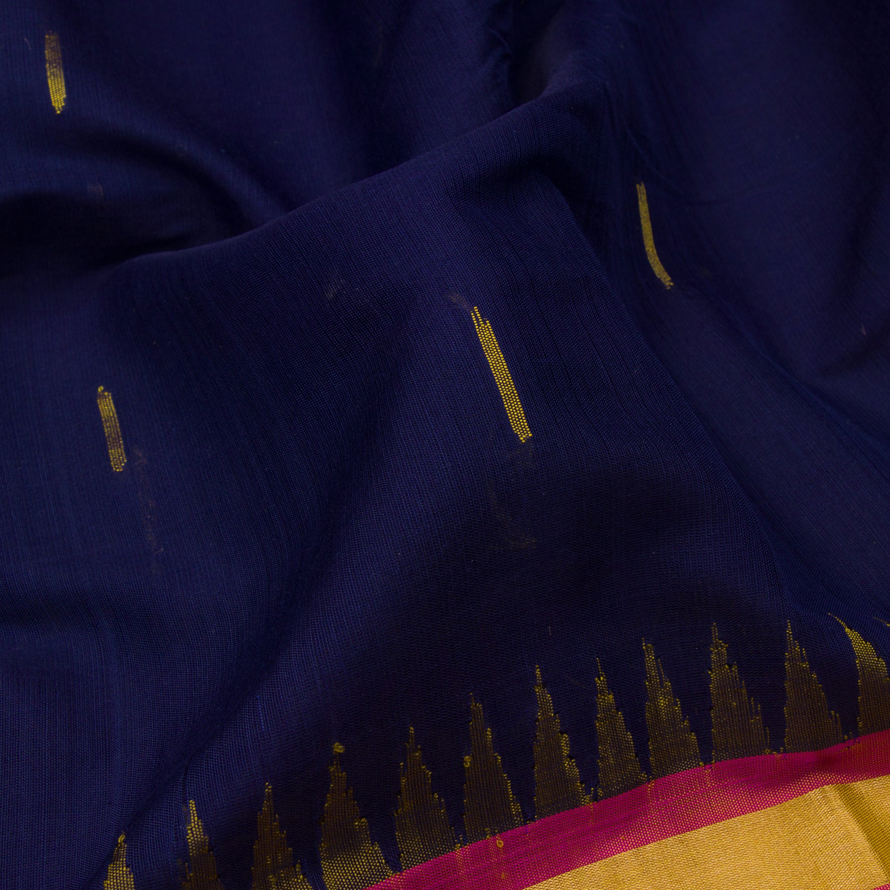 Kanakavalli Gadwal Silk/Cotton Sari 23-604-HS005-07876 - Fabric View